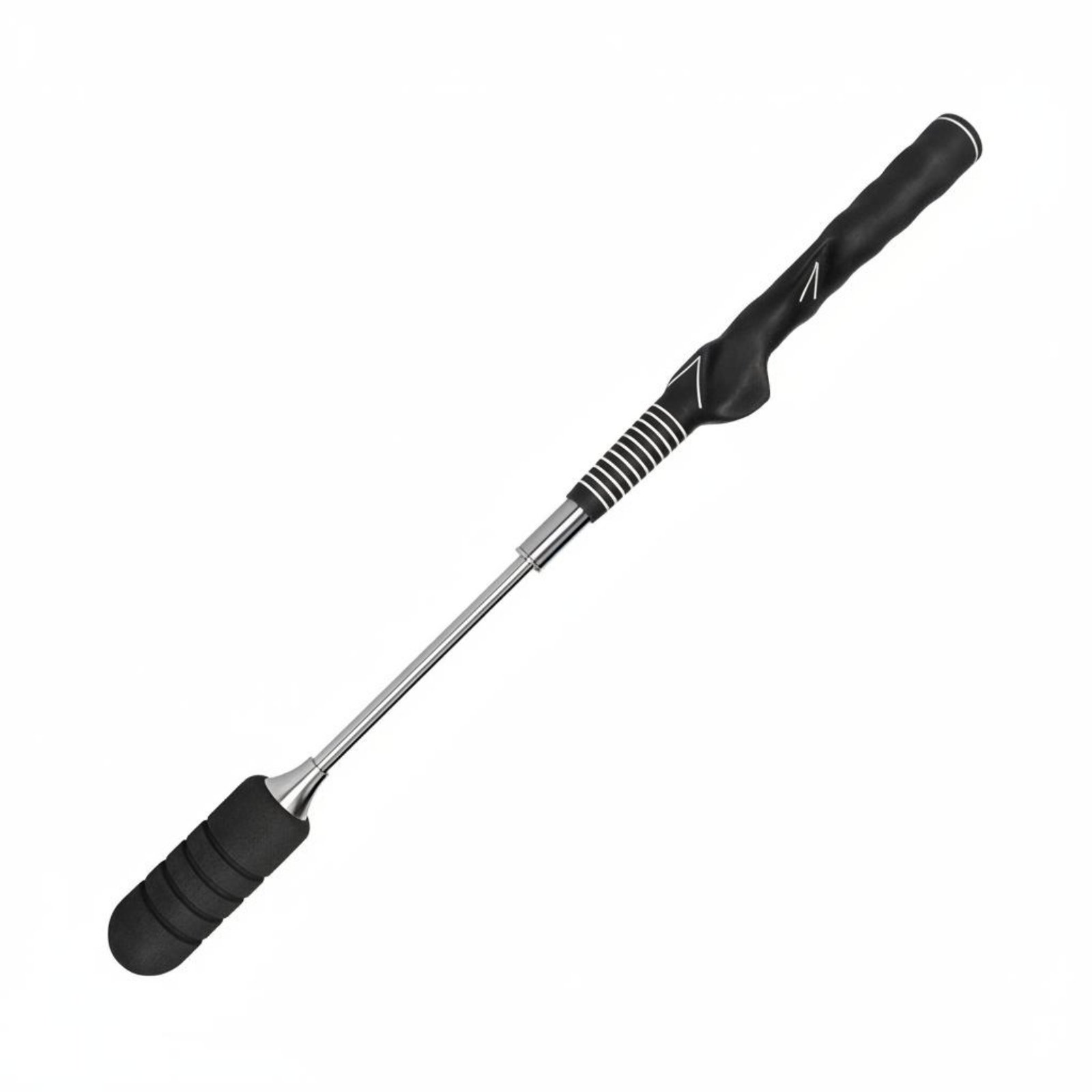 Long-Lasting Stainless Steel Shaft Telescopic Golf Swing Coach Portable Extendable Golf Practice Stick Lightweight Retractable Swing Stick Non-Slip Grip for Beginners