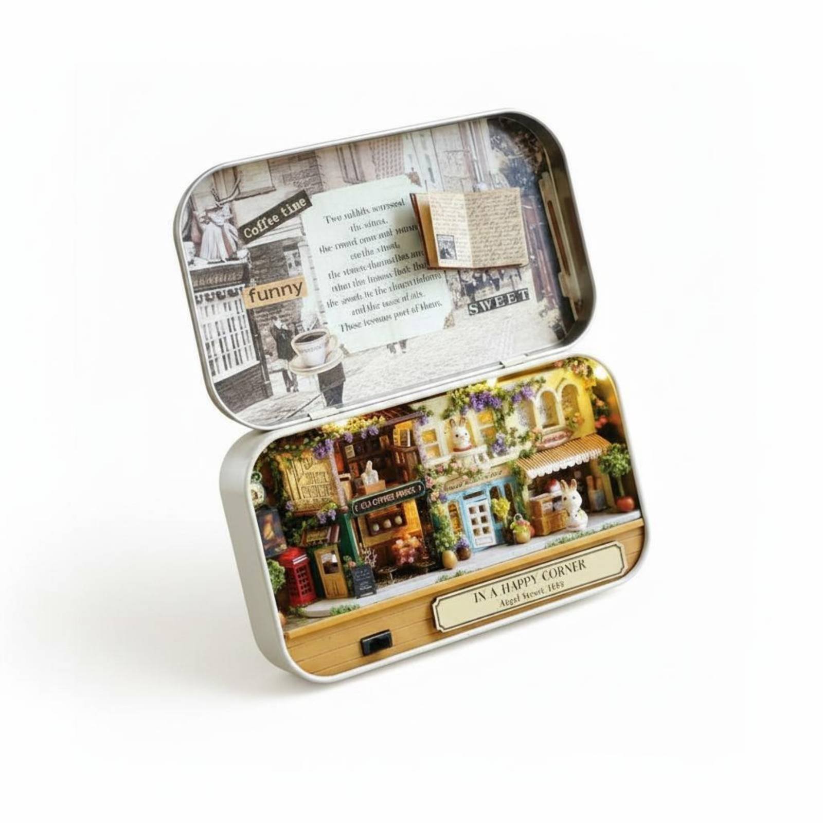 Gift Idea Box Theater Model Creative Assembly DIY Dollhouse Kit Handmade Craft Tiny Dollhouse Display Beginner Friendly for Children, Hobby Crafters, Desk, Shelf