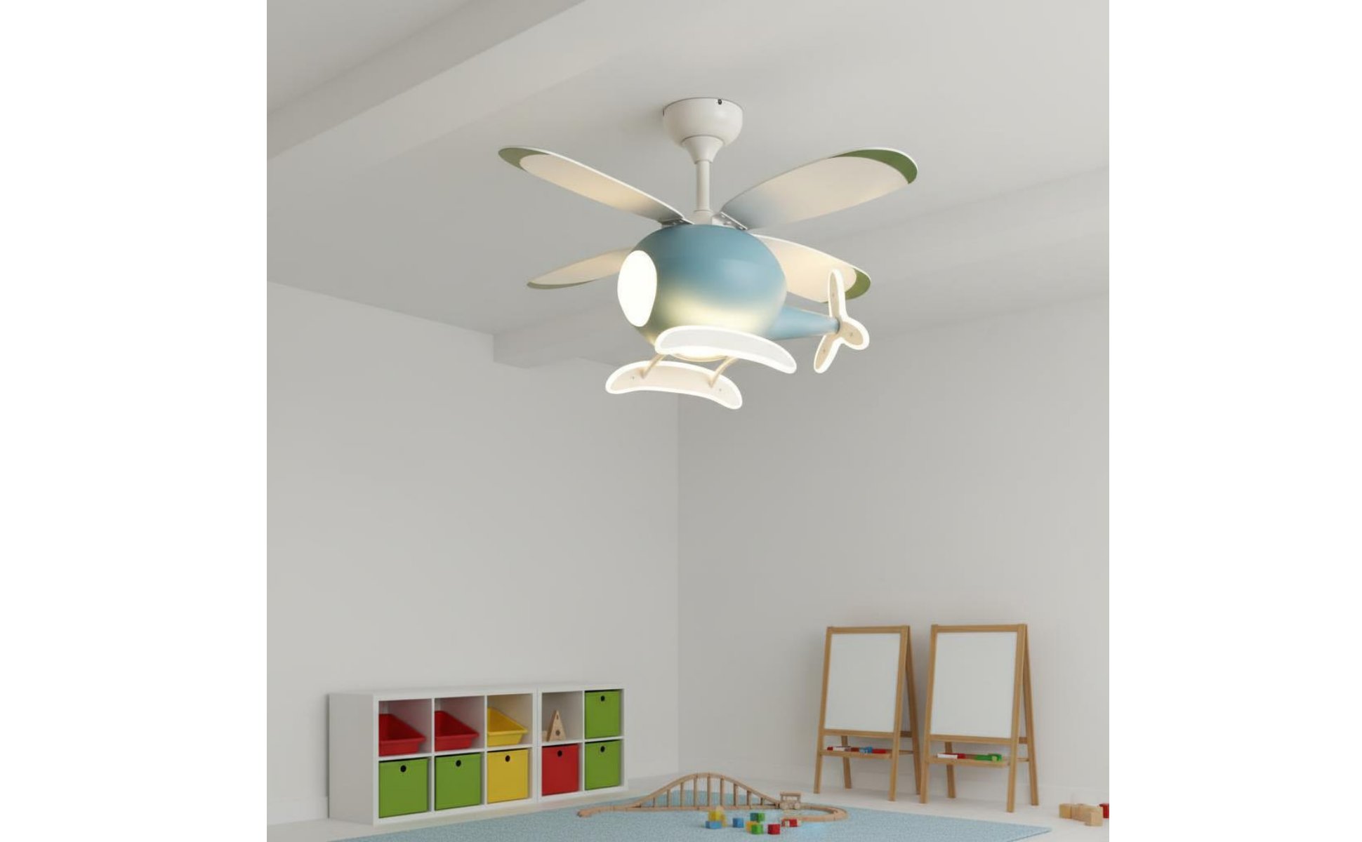 Kids Ceiling Fan Light Strong Air Circulation Airplane Ceiling Fan Two-in-Single