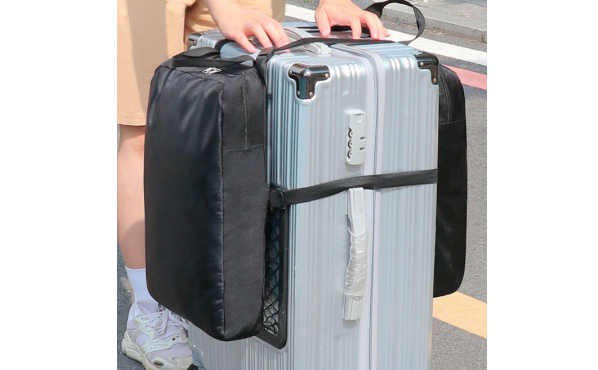 Luggage Expansion Bag Large Capacity Suitcase Extender Bag Low Odor for Airport