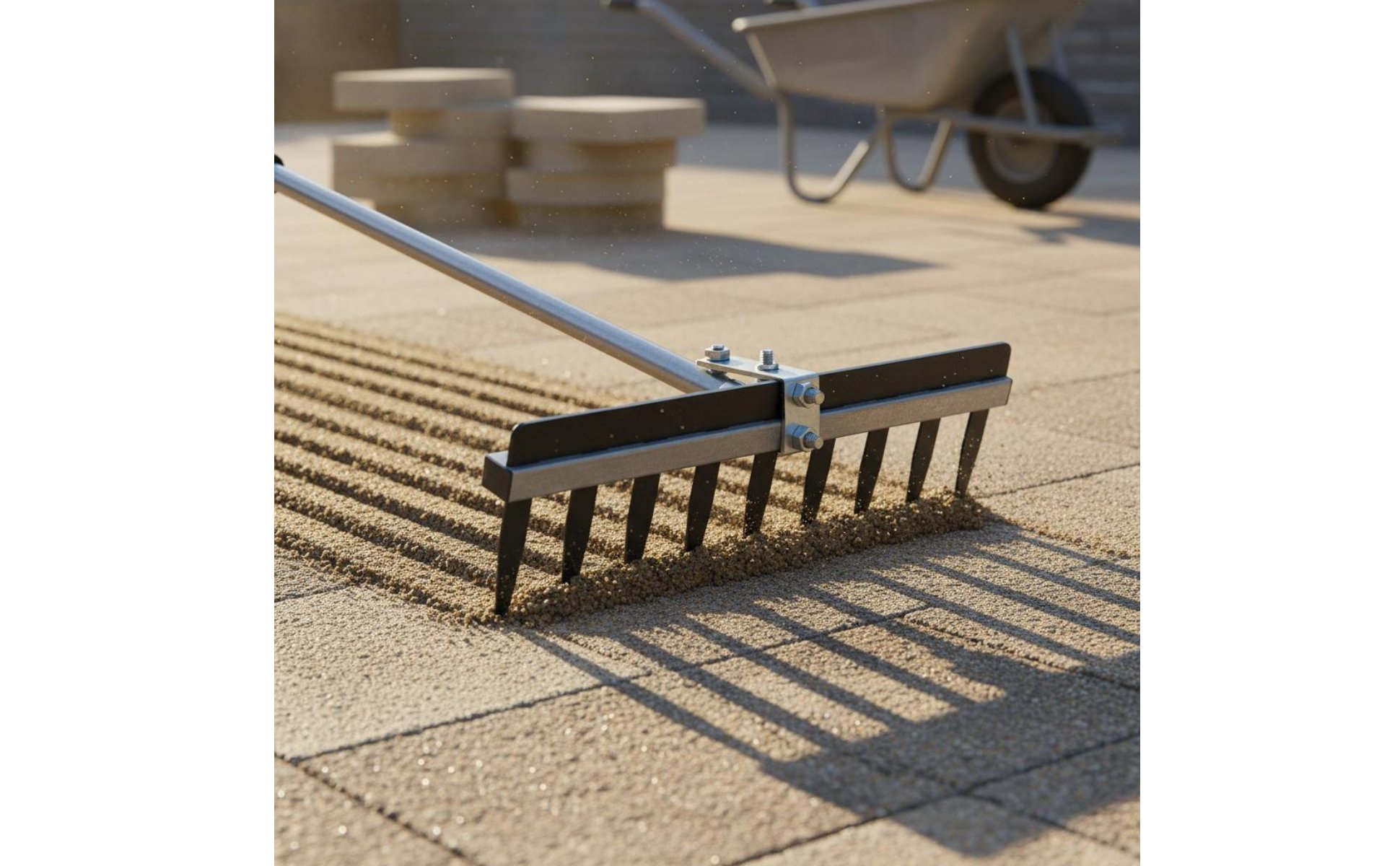 Floor Tile Mortar Rake Detachable Adjustable Tile Rake Sturdy Welds