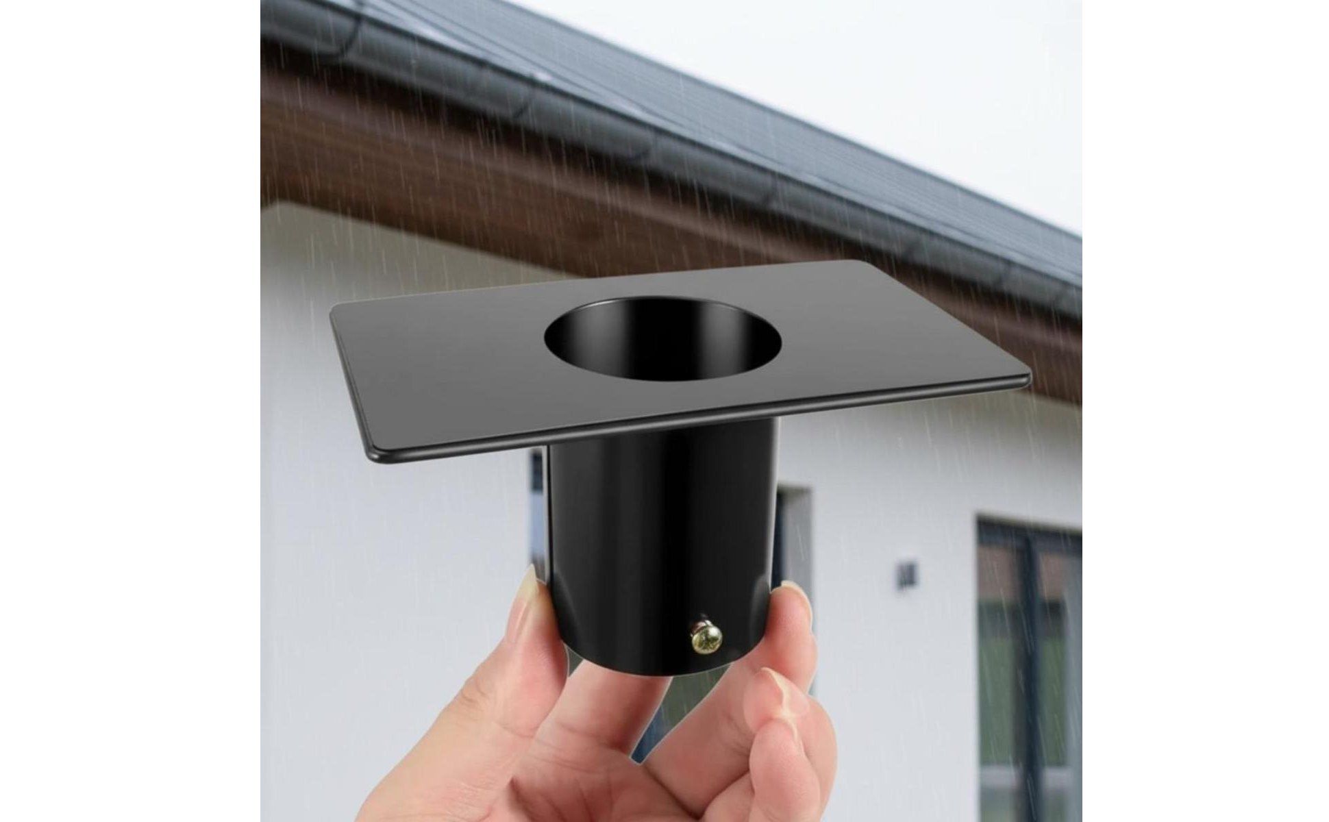 Rain Chain Adapter Metal Downspout Rain Chain Holder Easy to Install for Garden