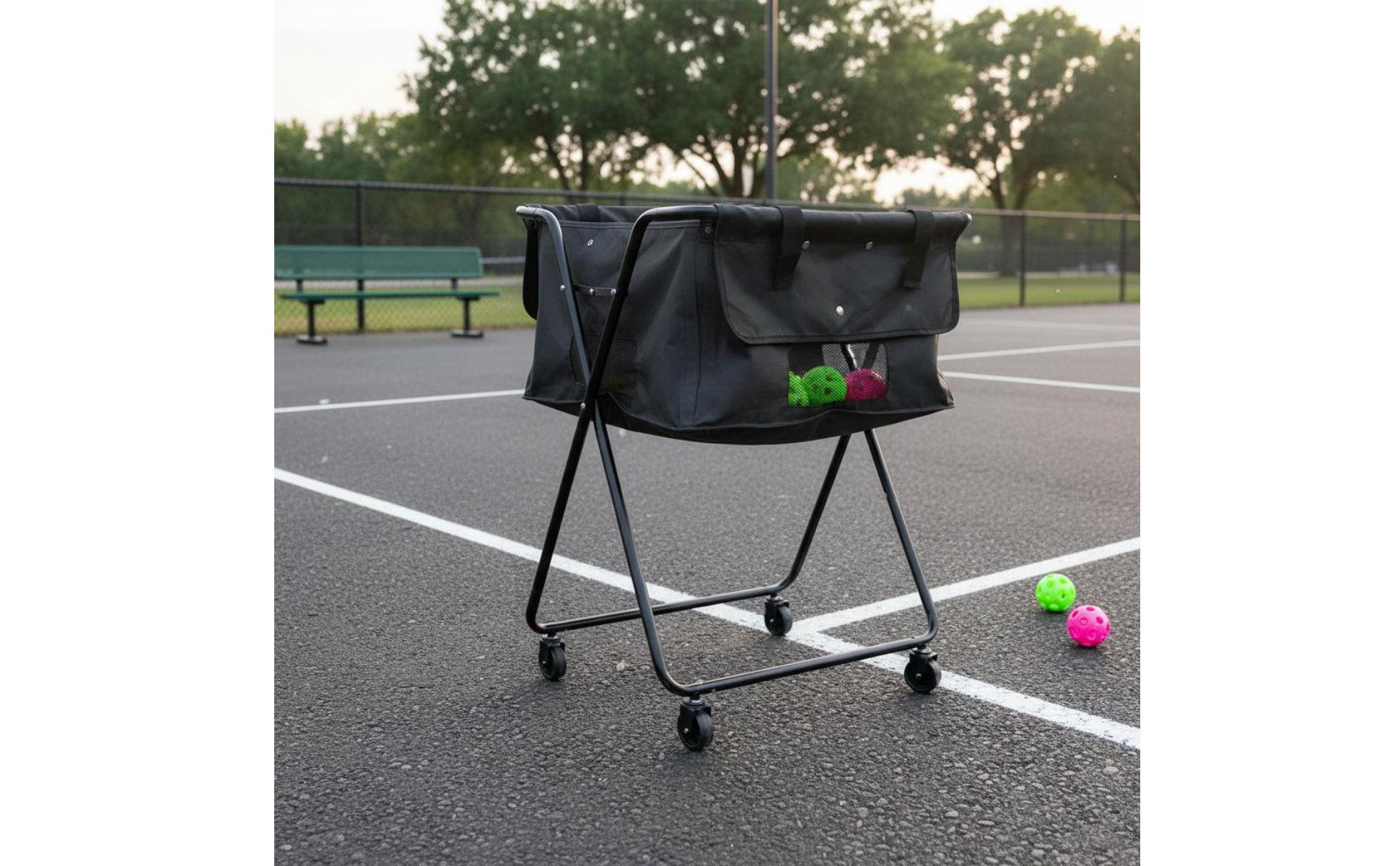 Faltbarer Ballwagen faltbar Tennisballwagen großes Fassungsvermögen für coach