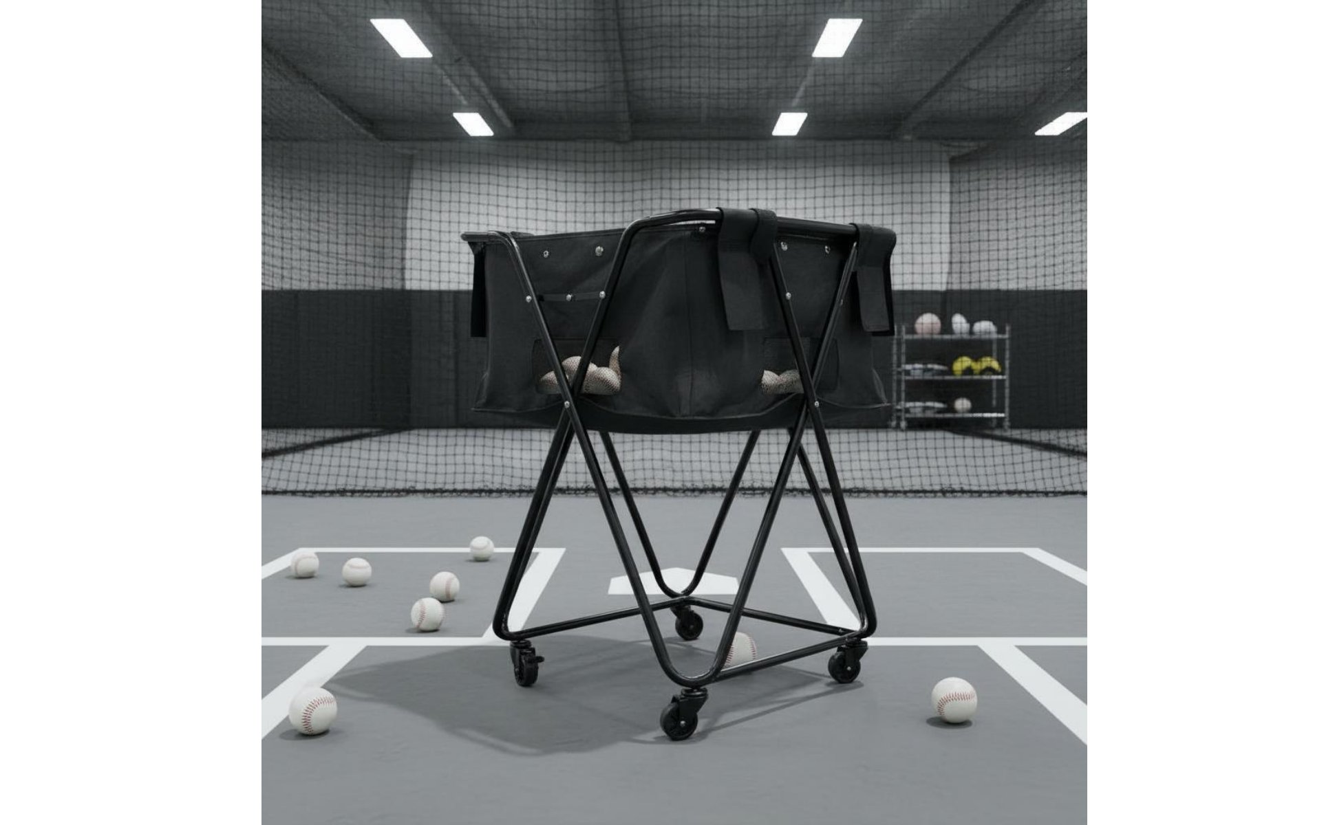 Faltbarer Ballwagen faltbar Tennisballwagen großes Fassungsvermögen für coach