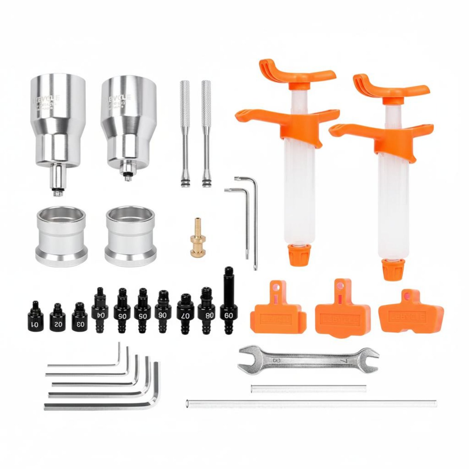 Wide Compatibility Hydraulic Disc Brake Bleed Kit Multi-Piece Bike Brake Bleed Kit High-Strength Material for Home Repair