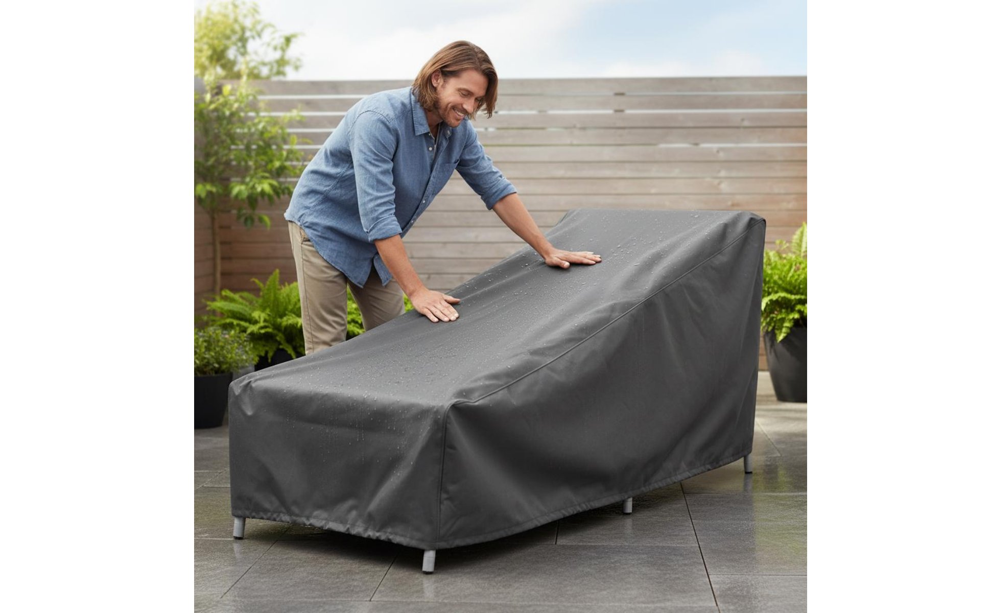 Sunlounger Cover Waterproof Sun Bed Cover Dustproof for Beach
