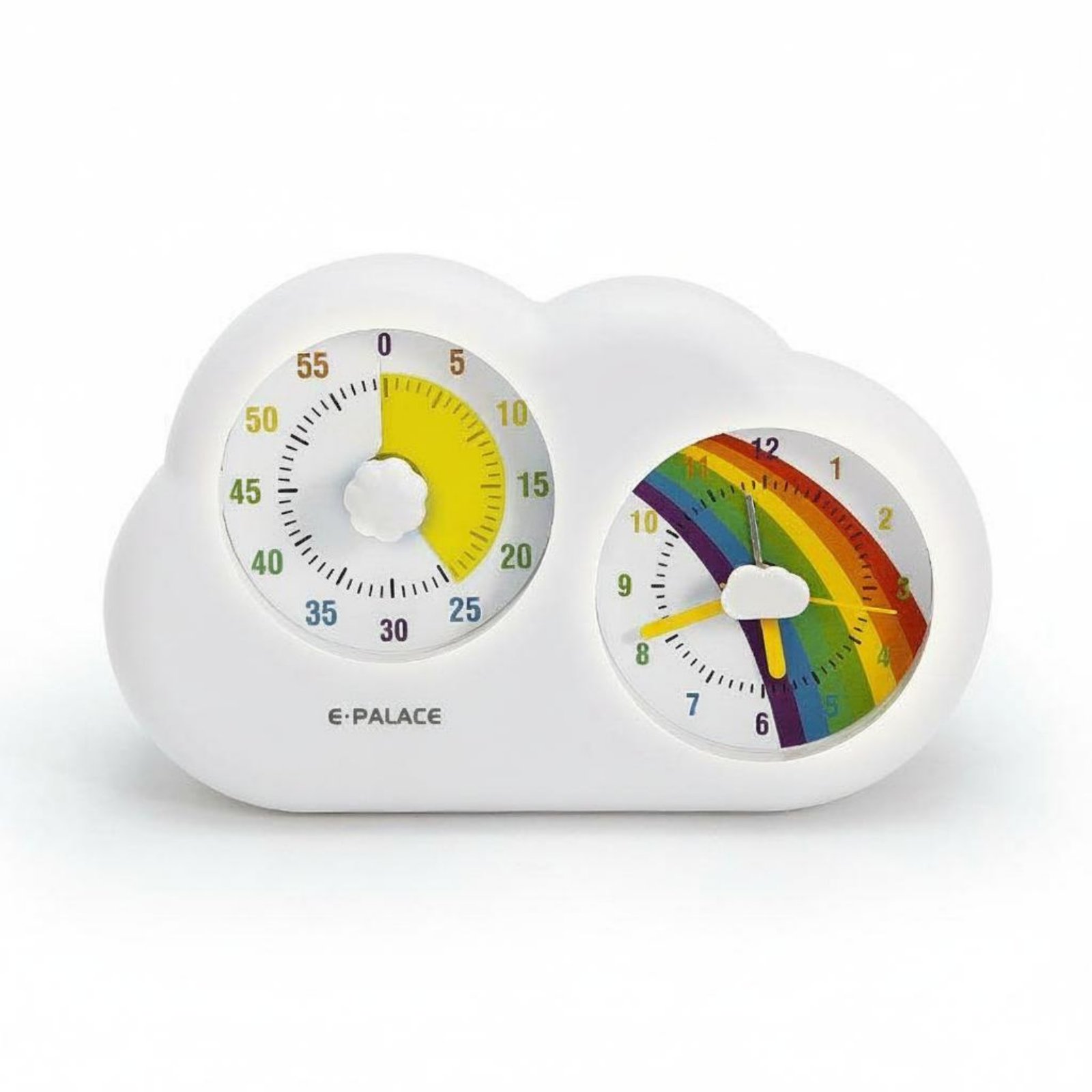 36 Pieces Easy to Read Cloud Timer Timepiece Snooze Visual Timer Timepiece Double Face Study Aid Noiseless for Students, Classroom, Desk