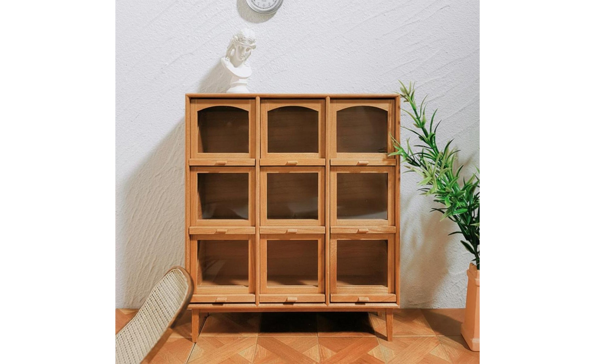 Meuble de Rangement Miniature Design Esthétique Rustique pour Scène Miniature