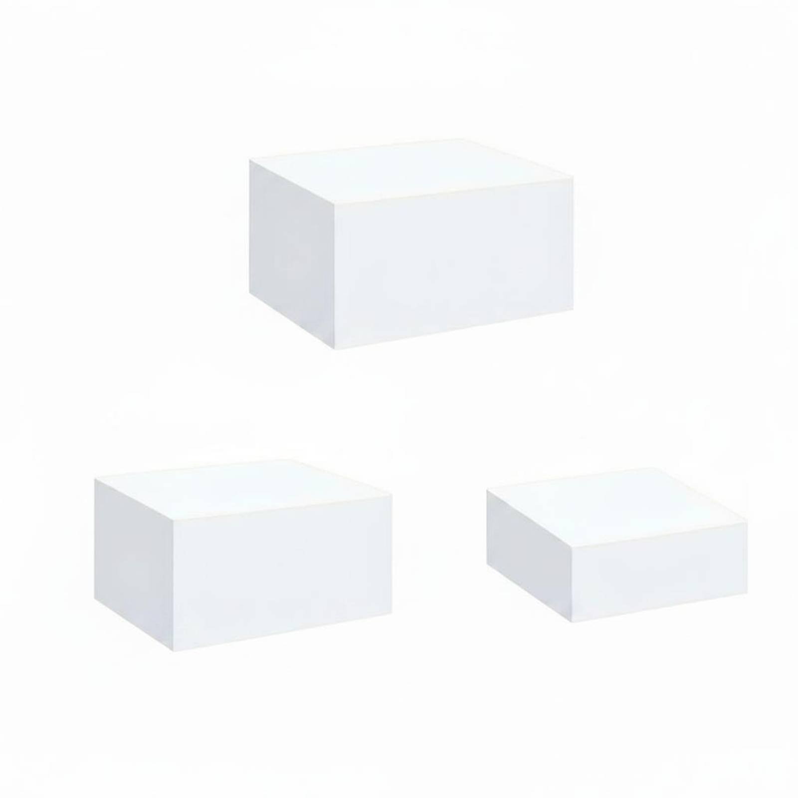 4 Pieces uncoveredTop Acrylic Display Box Transparent for Buffet, Bakery