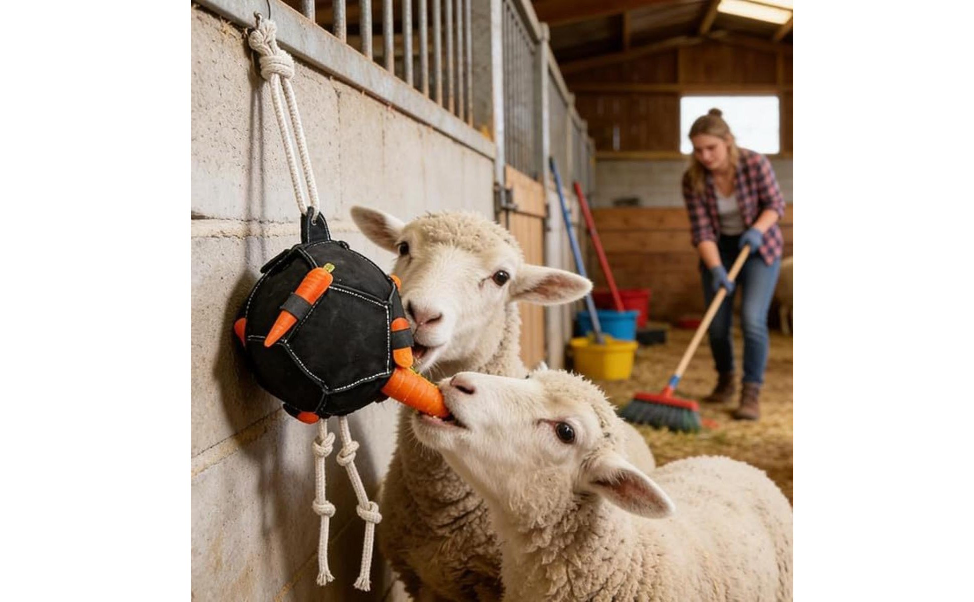Hanging Carrot Feeder Encourages Natural Foraging Horse Slow Feeder Toy