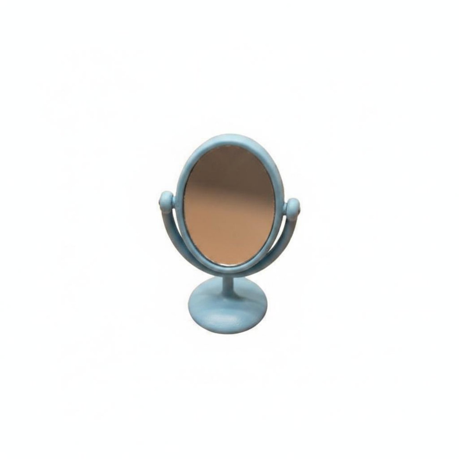 Miniature Vanity with Mirror Oval Miniature Vanity Mirror Elegant Dollhouse Dressing Table for Diorama