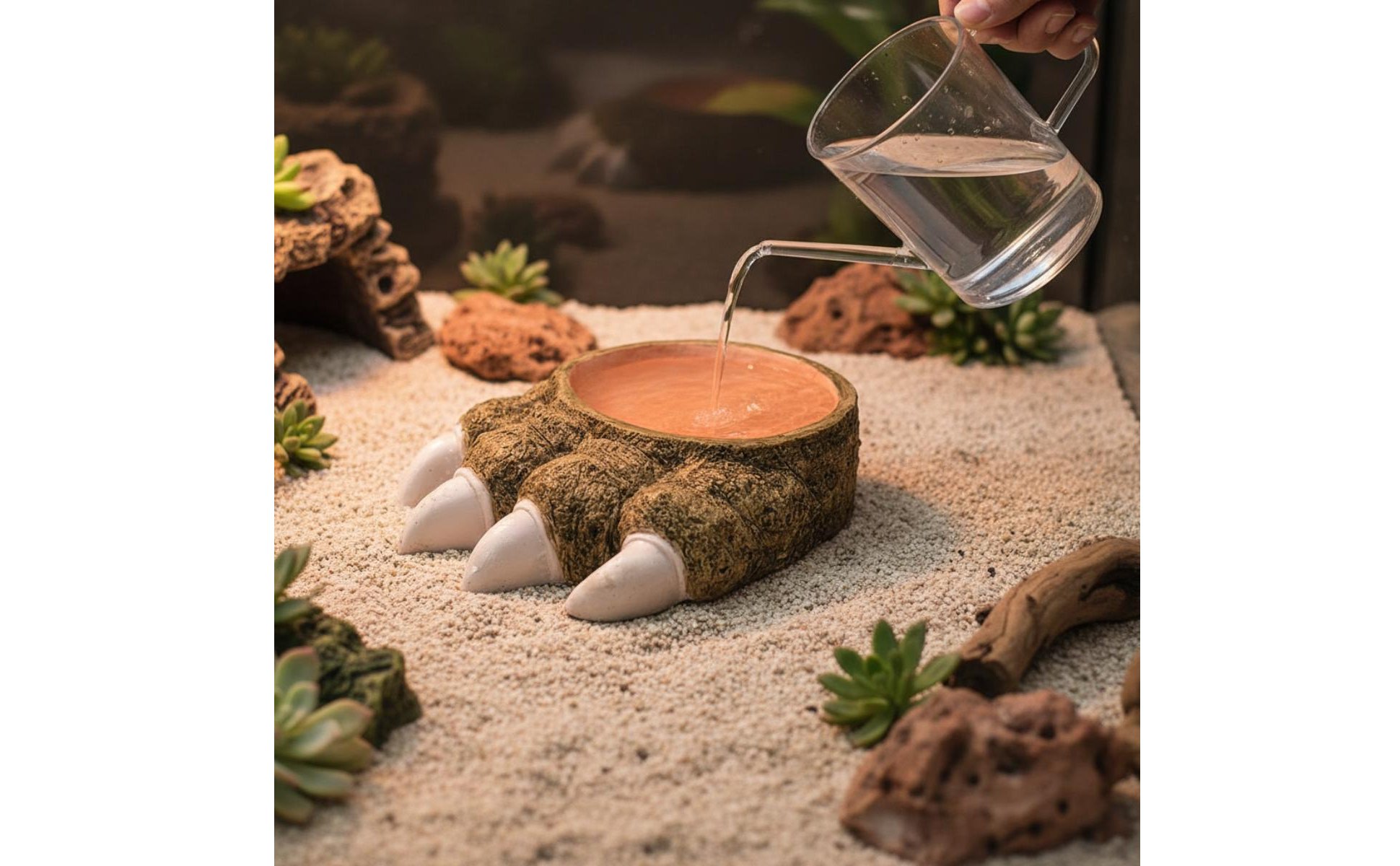 Amphibian Feeding Bowl Multi-Use Amphibian Food Dish Decorative Look