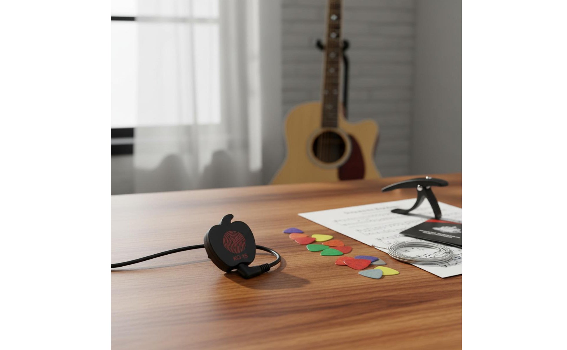 No-Hole Guitar Pickup Easy Install Acoustic Guitar Pickup High Output