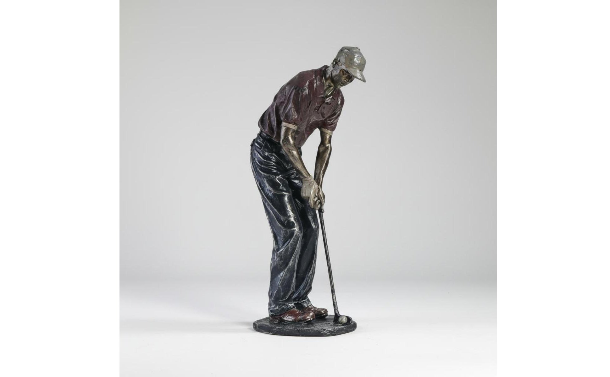 Golf Resin Figurine Tabletop Decoration Golf Player Figurine 3D for Office