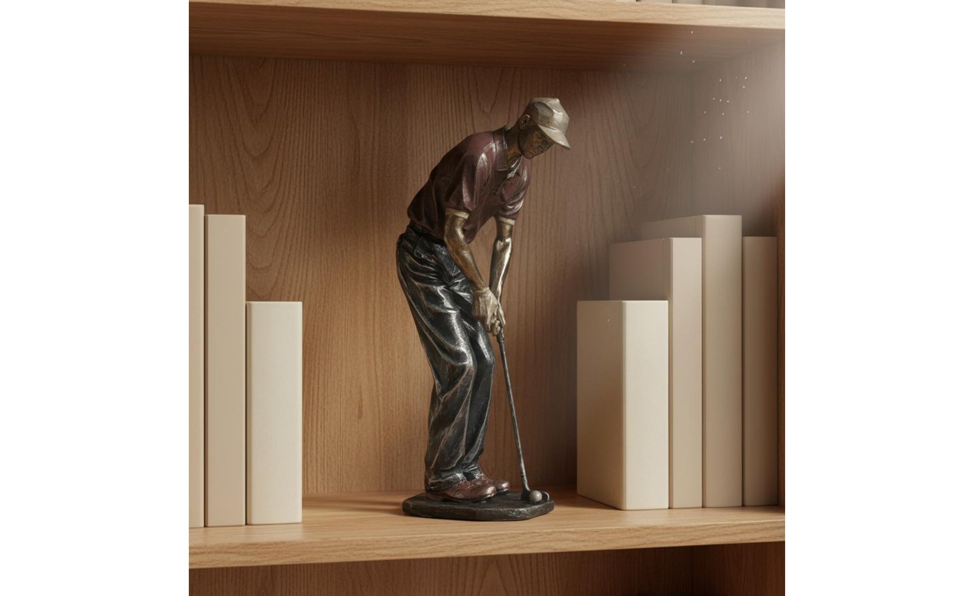 Golf Resin Figurine Tabletop Decoration Golf Player Figurine 3D for Office
