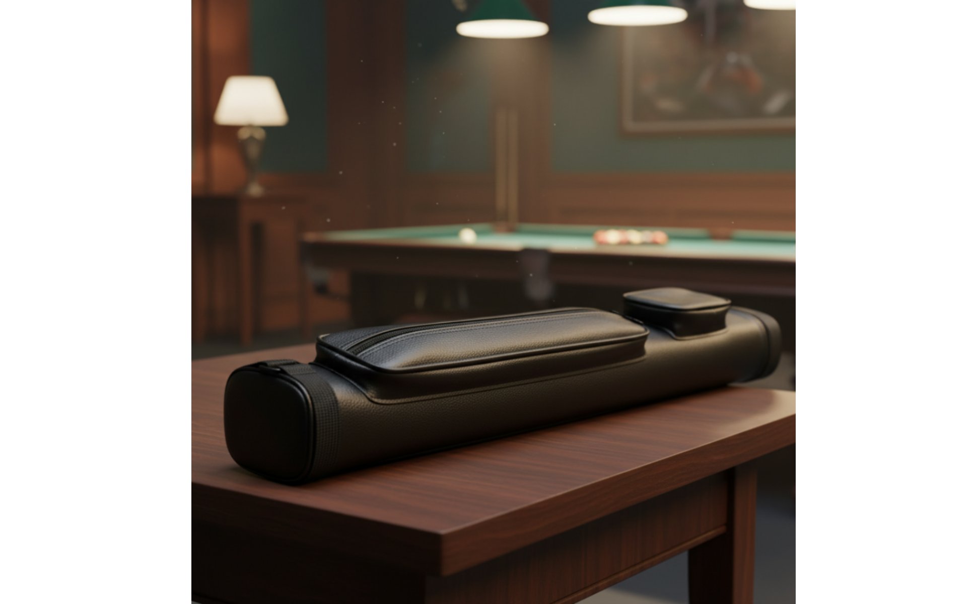 4-Hole Cue Case Lightweight Half Cue Tube Zippered Pocket for Tournament