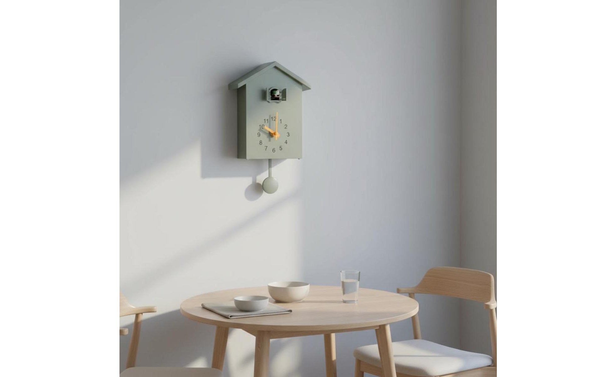 Chirping Wall Avian Timepiece Hourly Tune Pendulum Chirping Avian Timepiece Cute