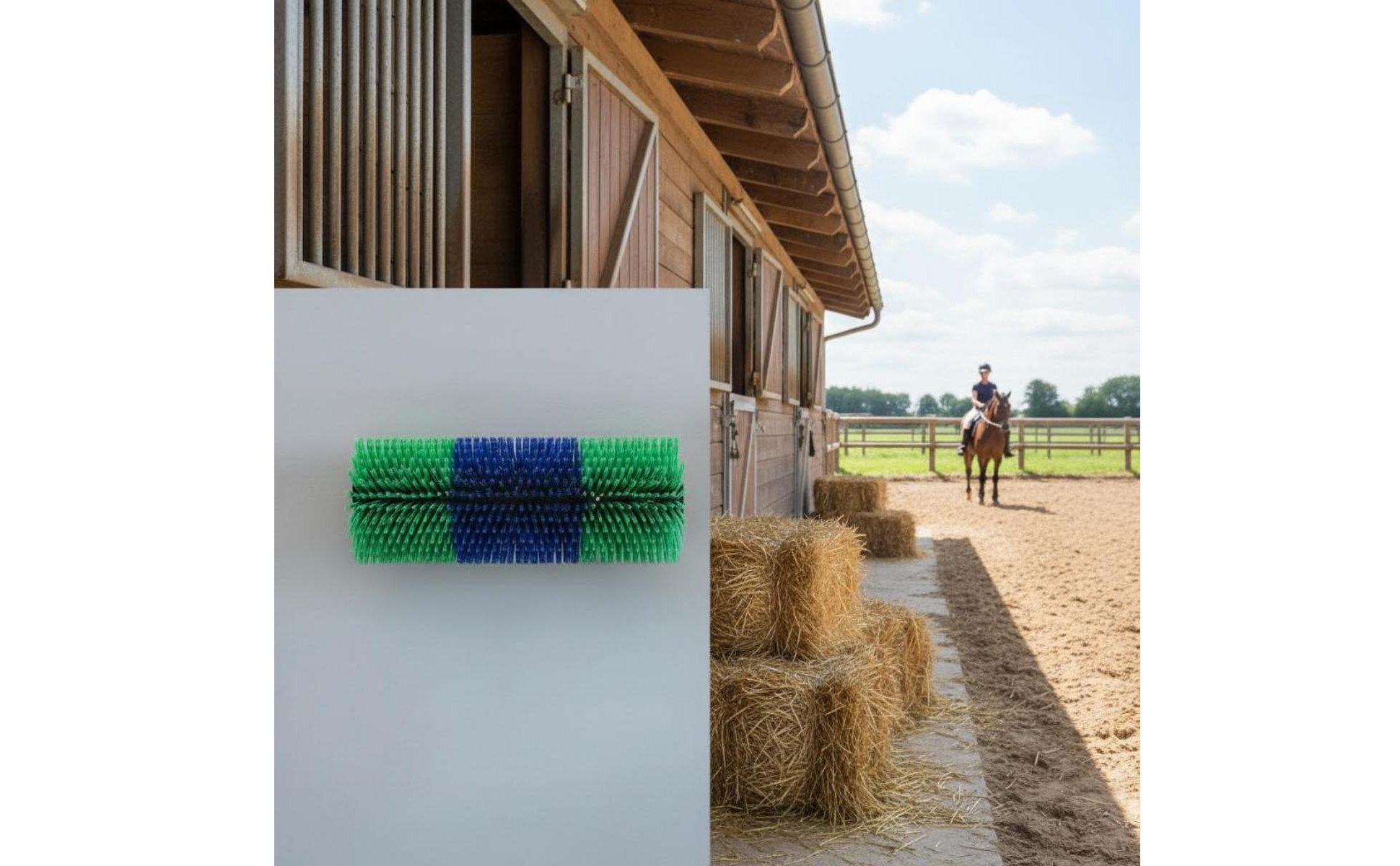 Cow Grooming Brush Easy to Install Sheep Body Brush Sturdy Bristle for Ranchers