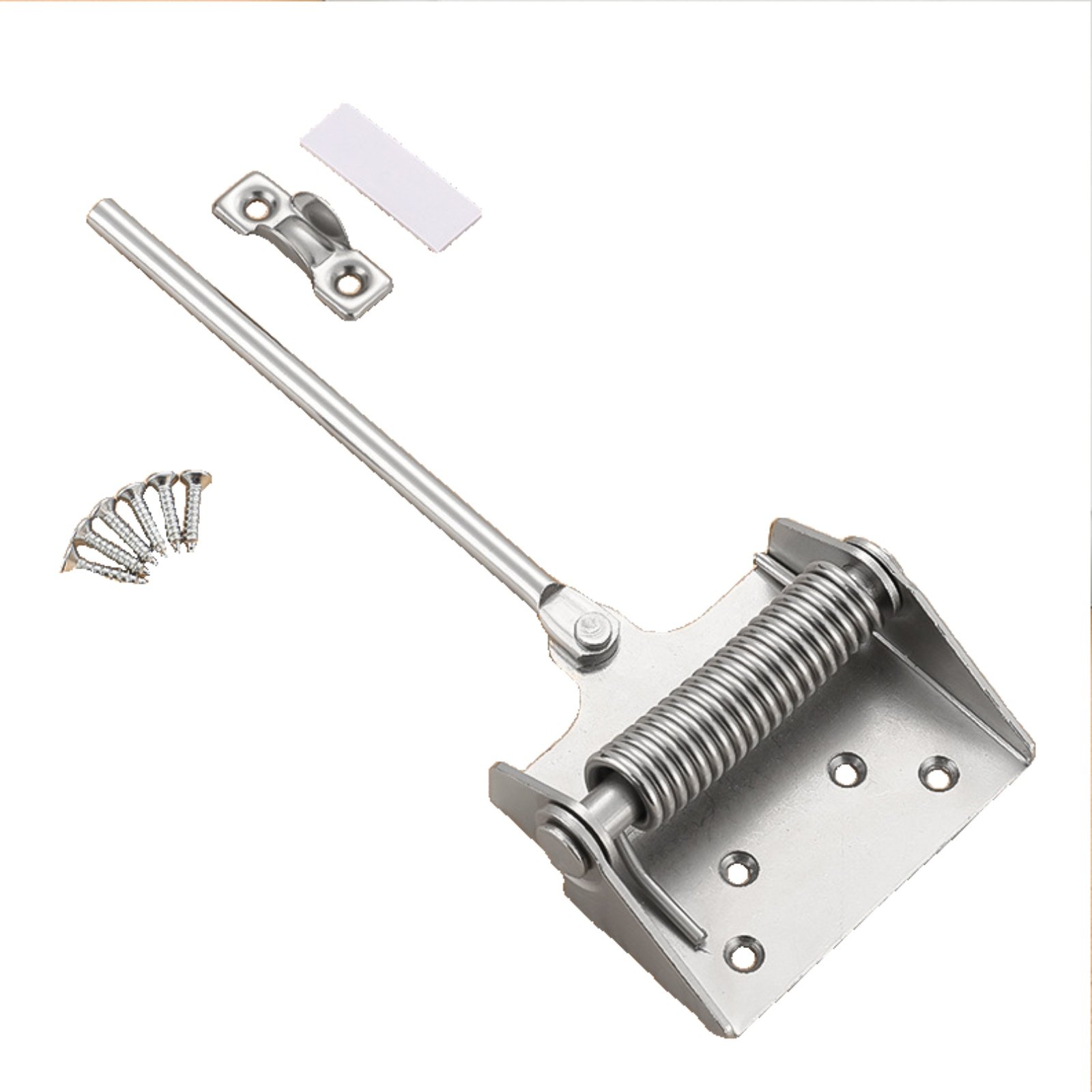 Industrial Grade Coil Loaded Hinge Metal Self-Closing Hinge with Screws Hardware for Electrical Box, Cabinet