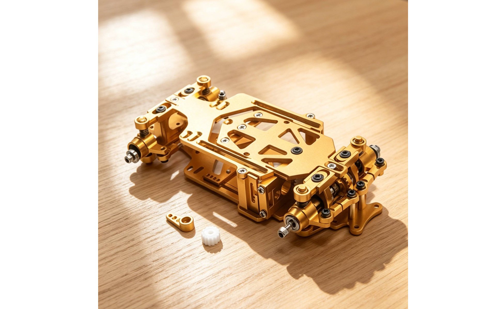 Metall-Chassis 1:28 vollmetall Hinterradantrieb Drift-Chassis für Hobby-Bastler