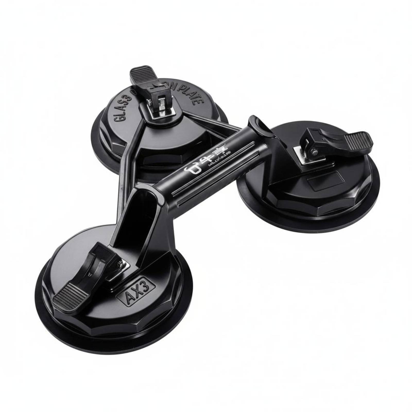 Triple Suction Cup Lifter Long-Lasting Industrial Tool Locking Lever