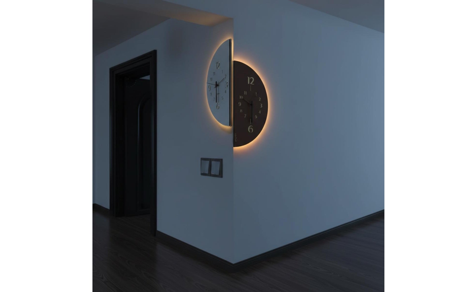 Double-Sided Wall Corner Timepiece Creative Design Corner Wall Corner Timepiece