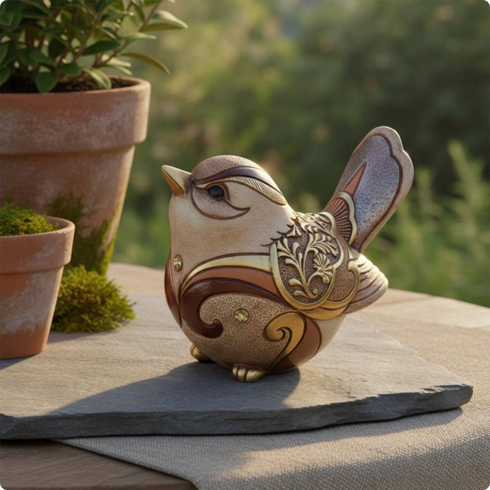 Bird Statue Bohemian Design Home Decor Ornate Design for Patio - Produktbild 6