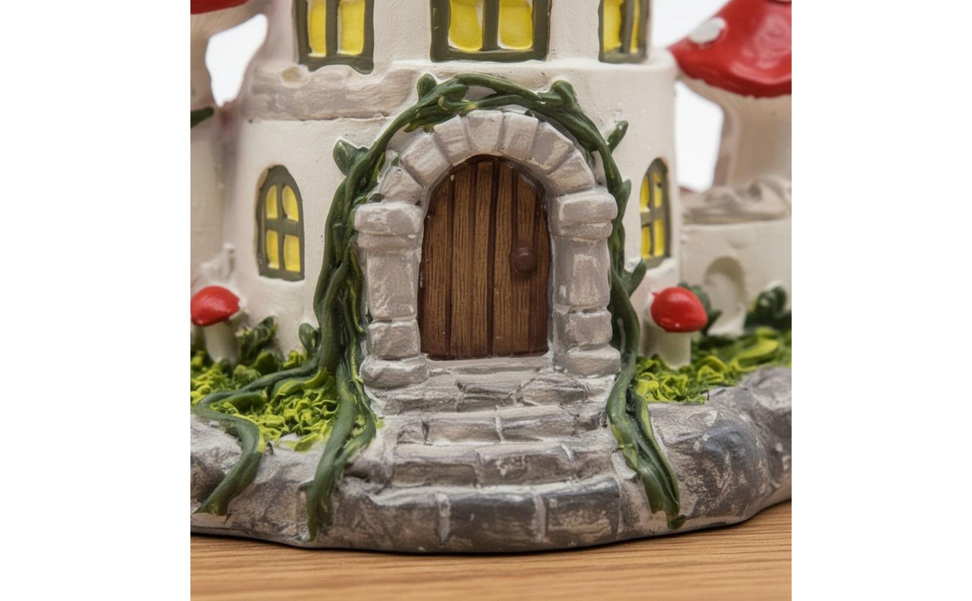 Toadstool House Figurine Cute Resin Toadstool Figurine Colorful for Garden
