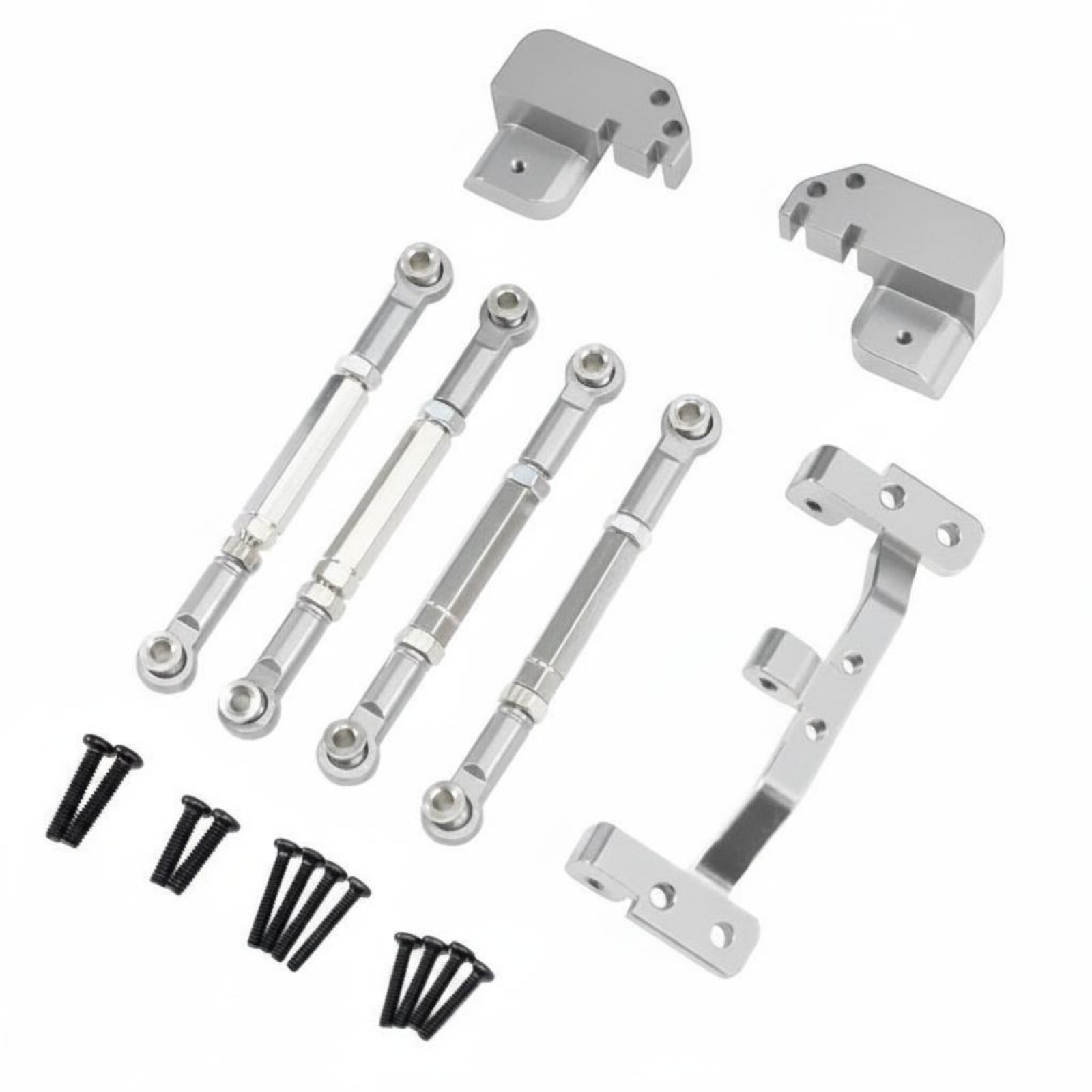 Aluminum Alloy Spring Plate Spring to 4 Link Conversion Anodized Finish 4-Link Shock System Conversion Kit Long-Lasting Wireless Control Car Part Better Shock Absorption for RC Hobbyists, Upgrade, Tuning, Repair