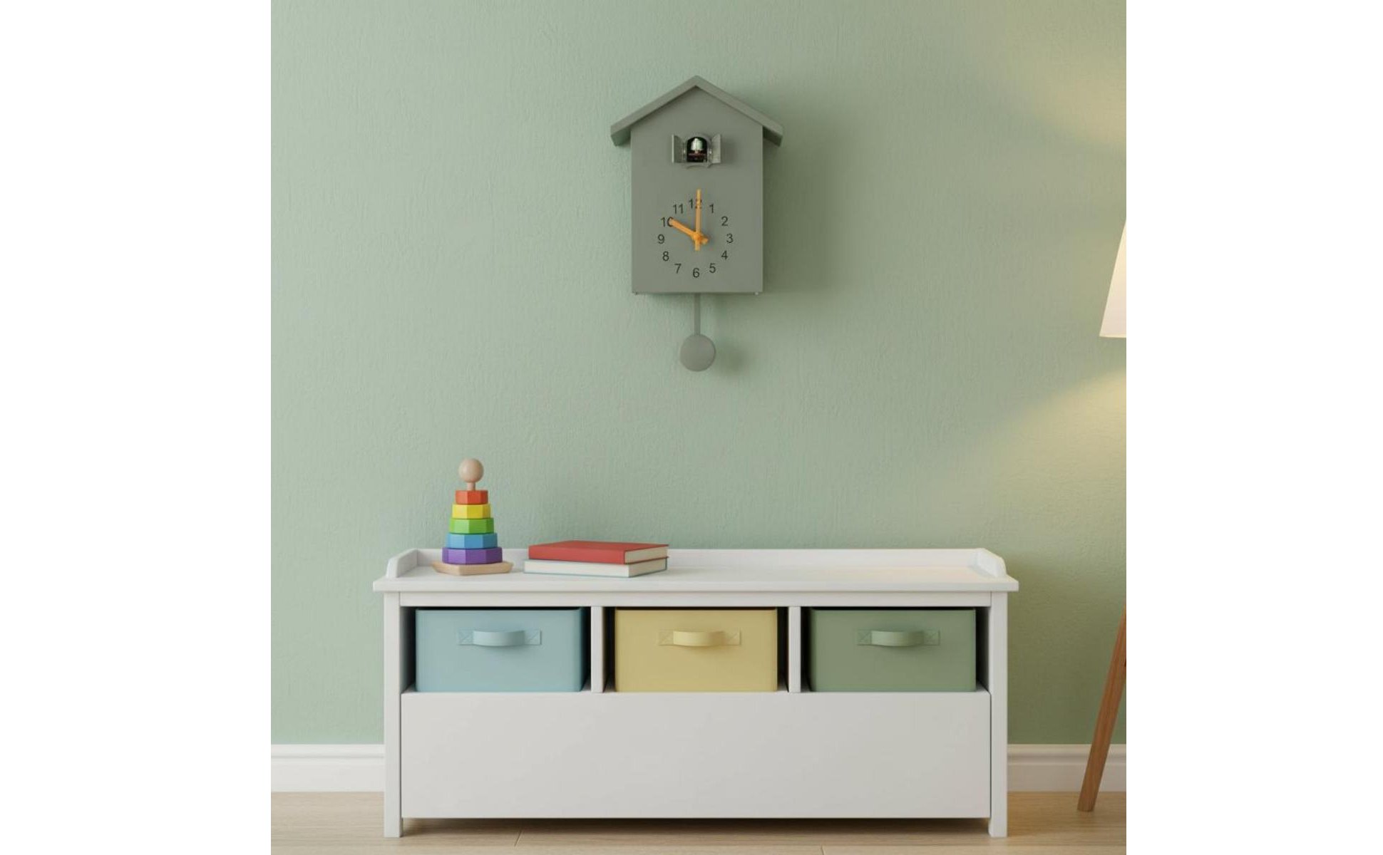 Chirping Wall Avian Timepiece Hourly Tune Pendulum Chirping Avian Timepiece Cute