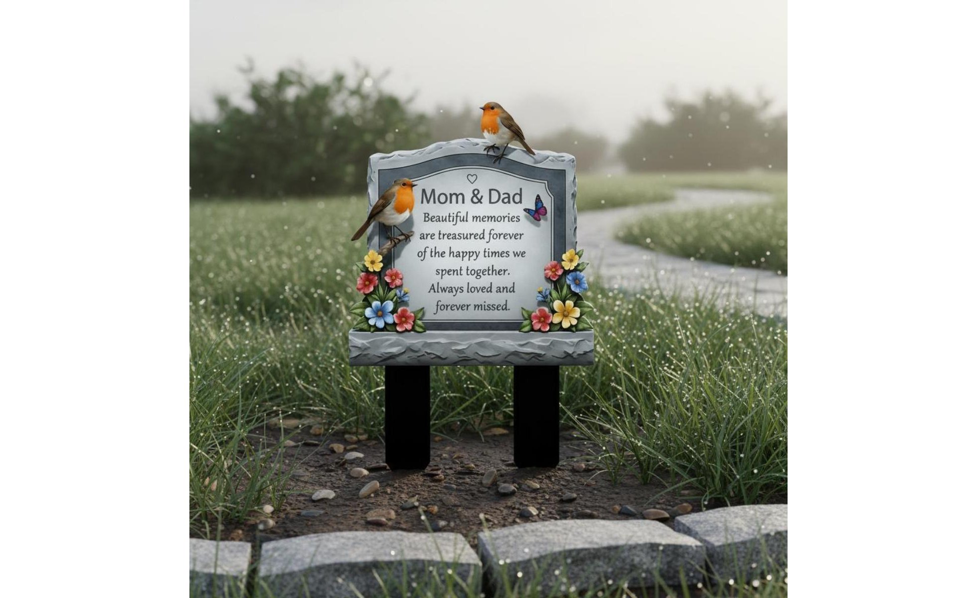 Resin Angel Stake Outdoor Angel Grave Marker Memorial Gift for Grieving Families