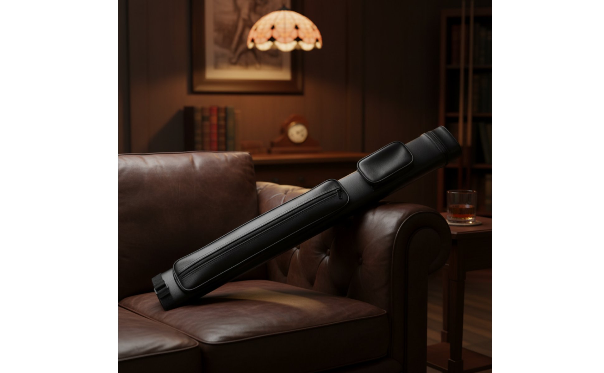 4-Hole Cue Case Lightweight Half Cue Tube Zippered Pocket for Tournament