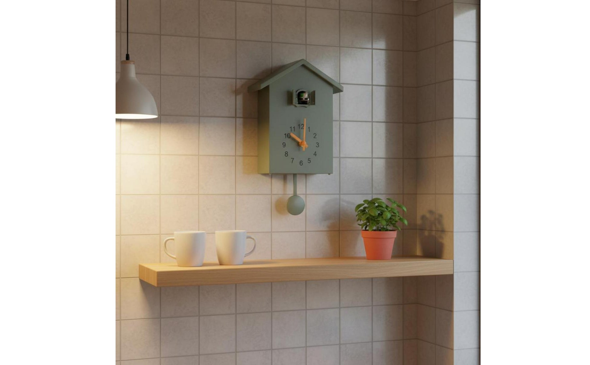 Chirping Wall Avian Timepiece Hourly Tune Pendulum Chirping Avian Timepiece Cute