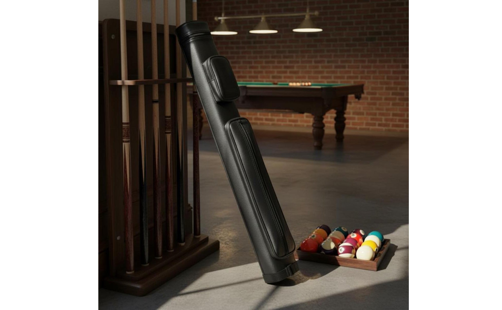 4-Hole Cue Case Lightweight Half Cue Tube Zippered Pocket for Tournament