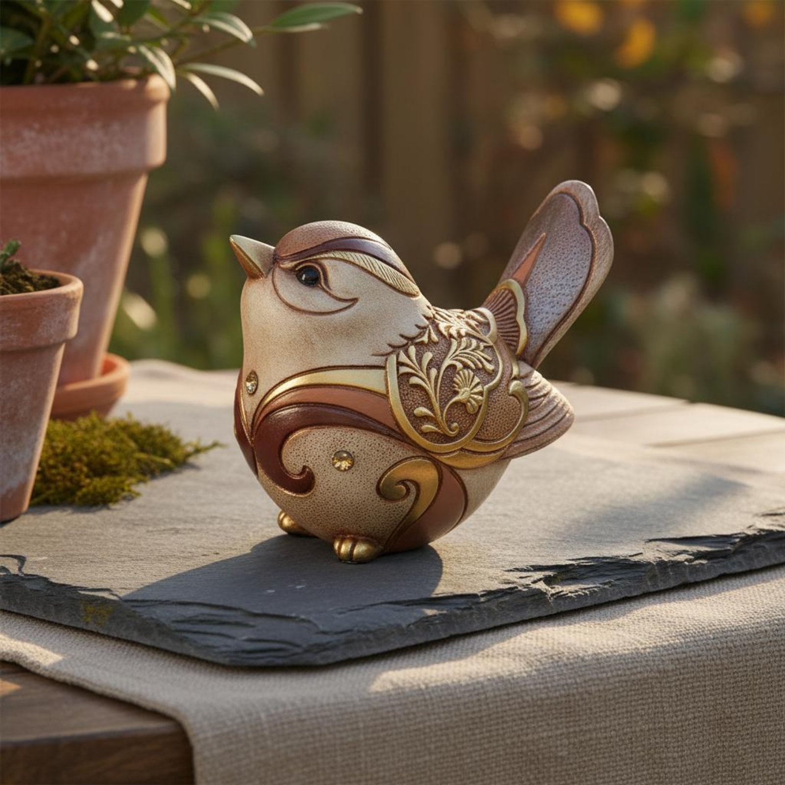 Bird Statue Bohemian Design Home Decor Ornate Design for Patio - Produktbild 5