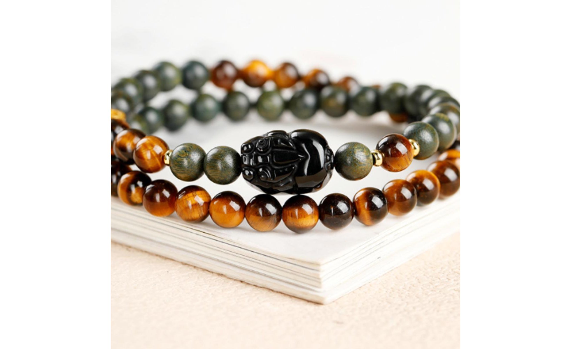 Bracelet Œil de Naturel Bracelet Obsidienne Mythical Creature