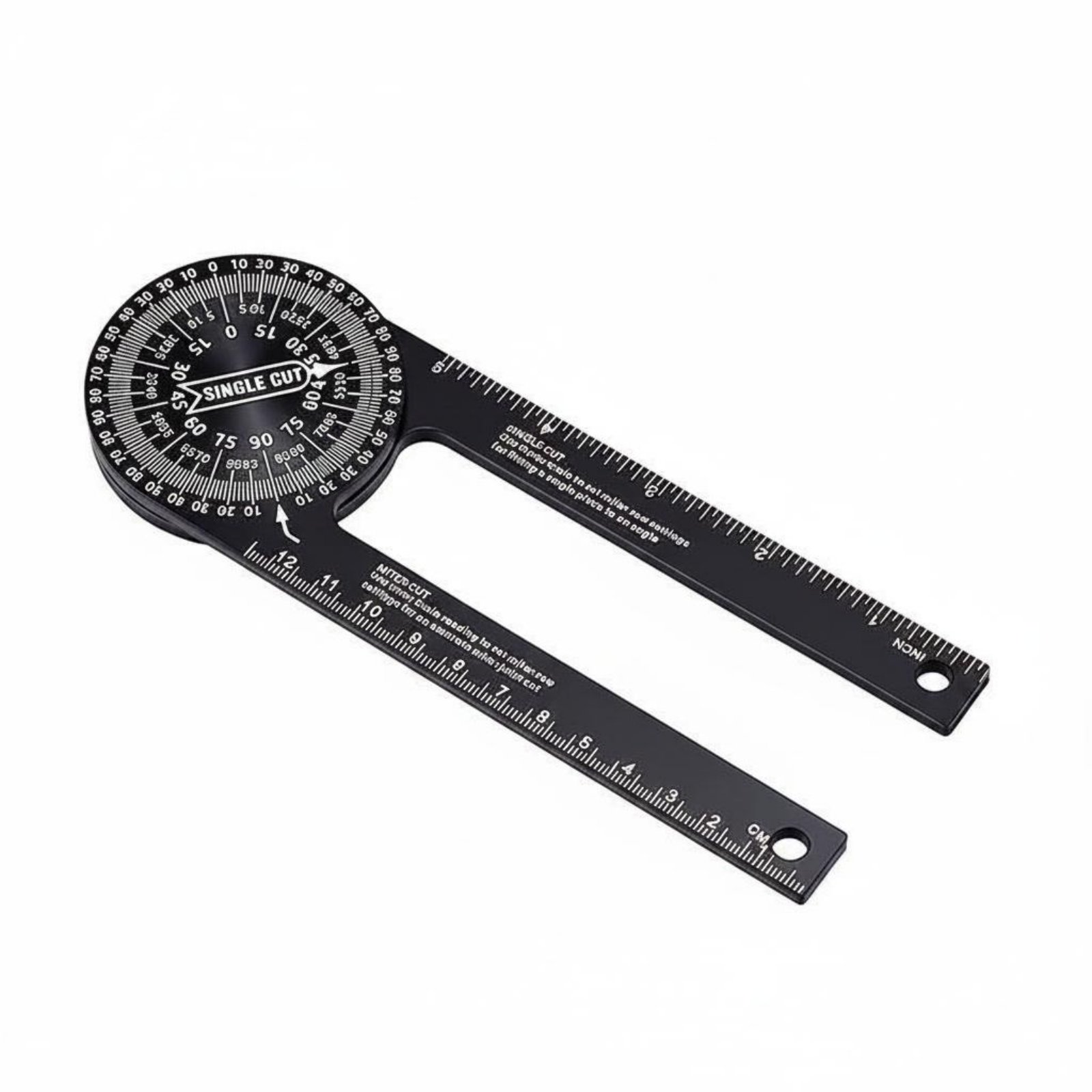 High Precision Aluminum Alloy Protractor Multifunction 360 Degree Angle Locator Slotless Design Woodworking Angle Gauge Adjustable for Woodworkers, Professionals, Builders, Workshop, Construction, Renovation