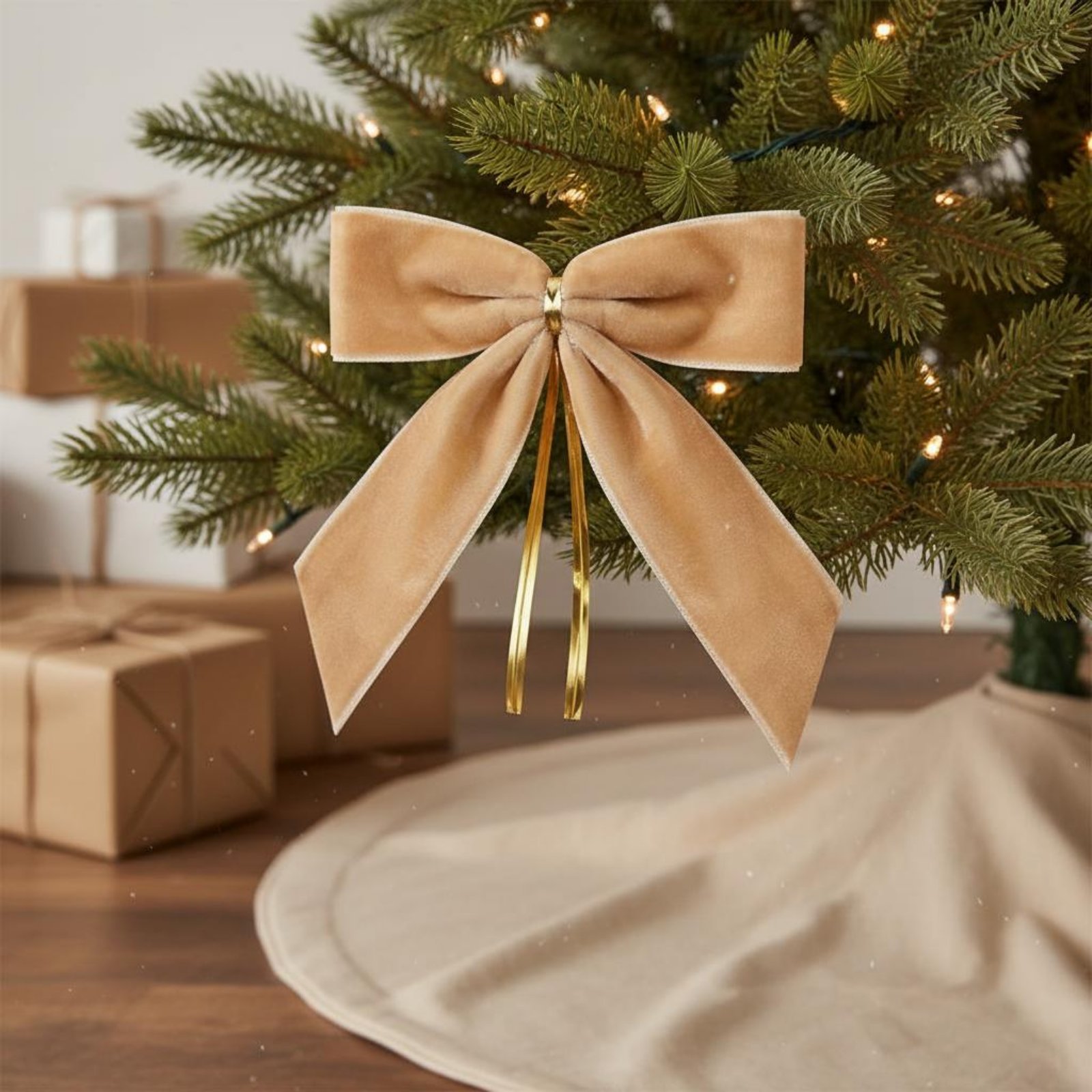 Samt Schleife Dekoration Festliche Weihnachtsdeko Langlebig - Produktbild 3