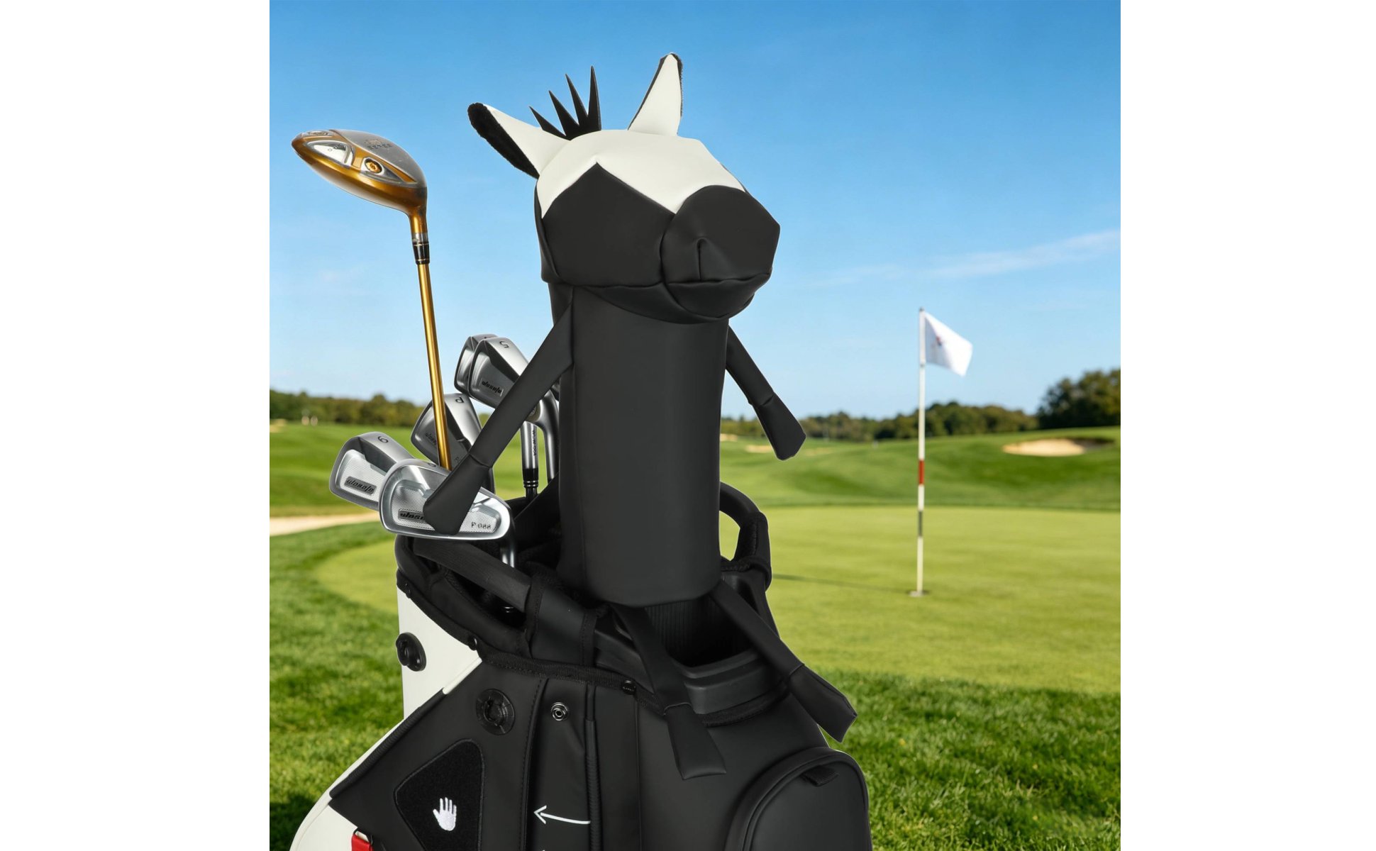 Horse Headcover PU Leather Wood Club Headcover Shielding for Golfers