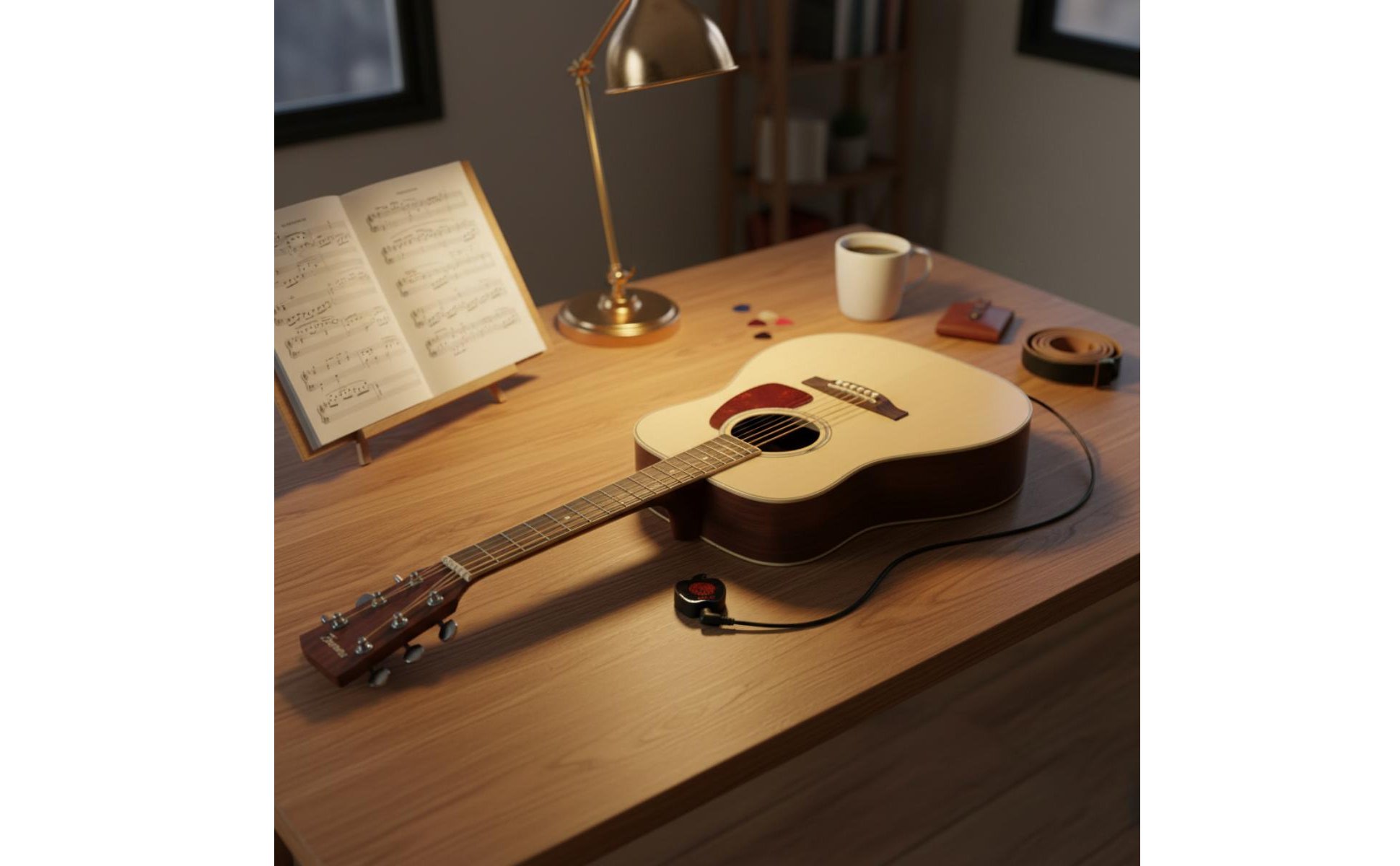 No-Hole Guitar Pickup Easy Install Acoustic Guitar Pickup High Output