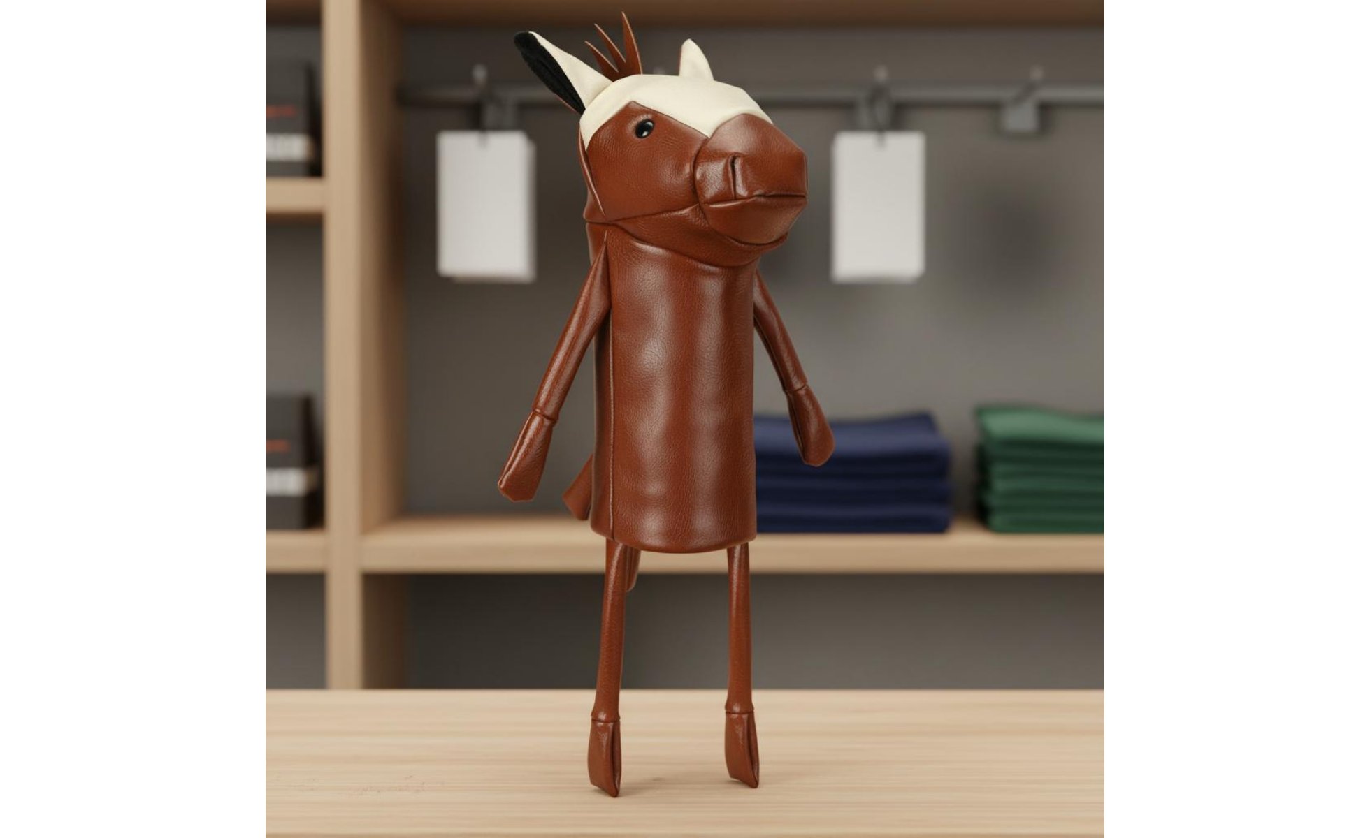 Horse Headcover PU Leather Wood Club Headcover Shielding for Golfers