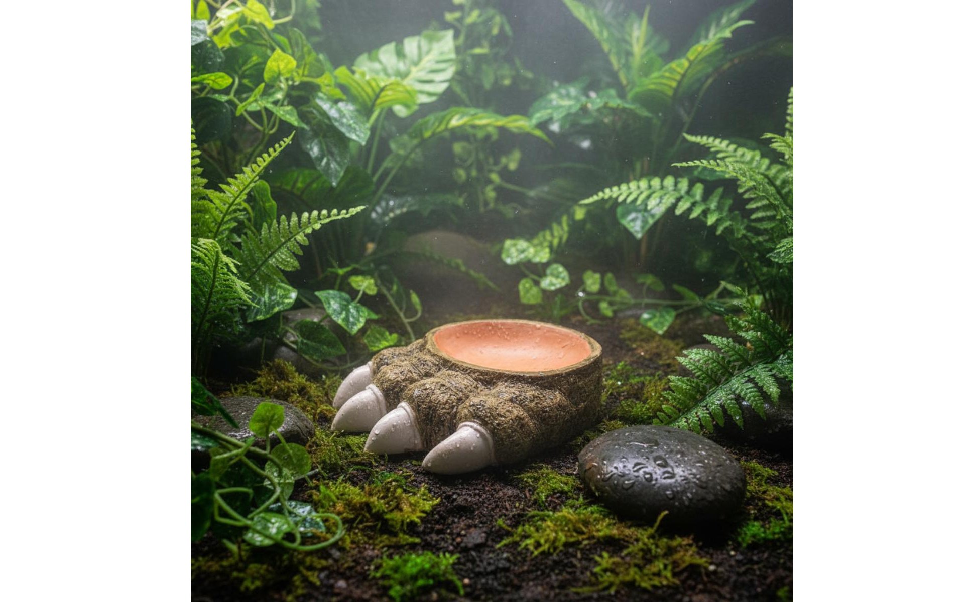 Amphibian Feeding Bowl Multi-Use Amphibian Food Dish Decorative Look