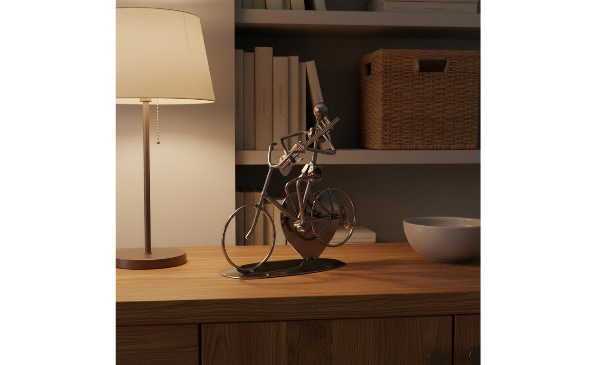 Cycle Sculpture Giftable Metal Cycle Figurine Decorative for Gift Giving
