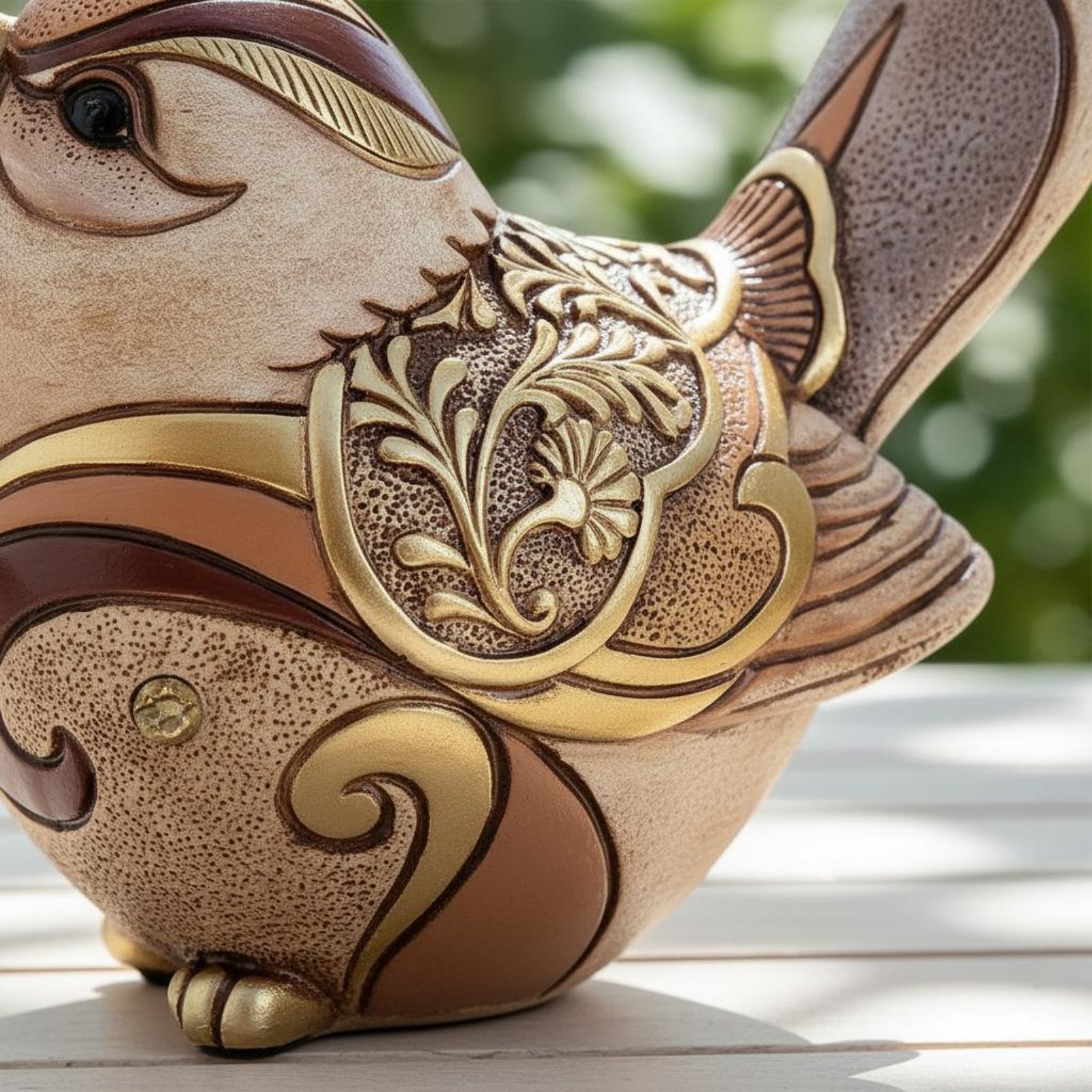 Bird Statue Bohemian Design Home Decor Ornate Design for Patio - Produktbild 3