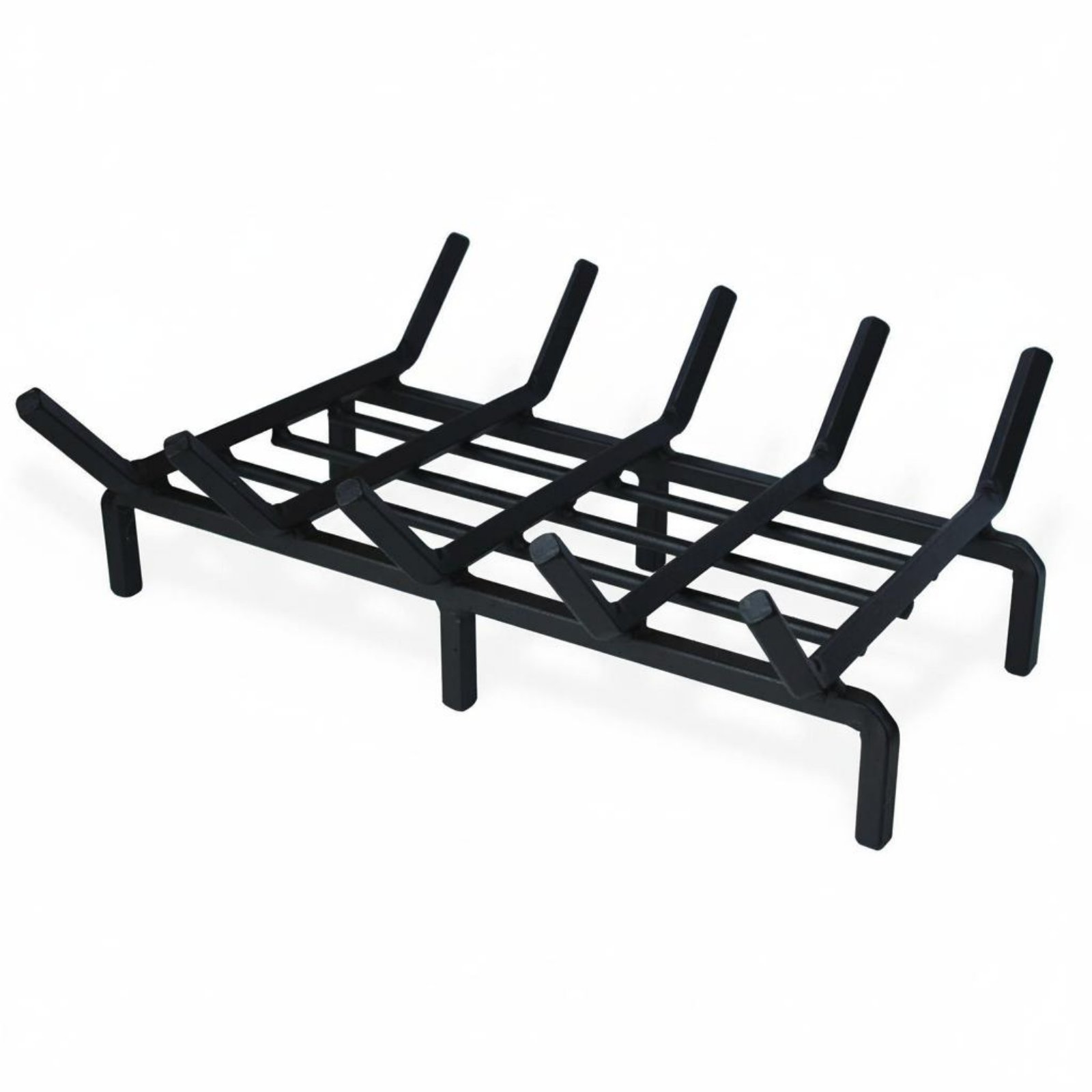 Heat-Resistant Firewood Rack Heavy-Duty Outdoor Wood Rack Simple Design Fireplace Log Holder Sturdy Metal for Patio