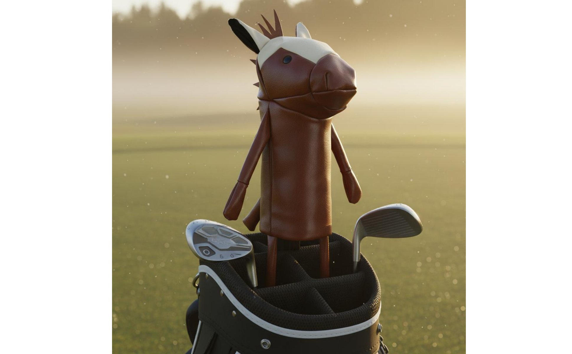 Horse Headcover PU Leather Wood Club Headcover Shielding for Golfers