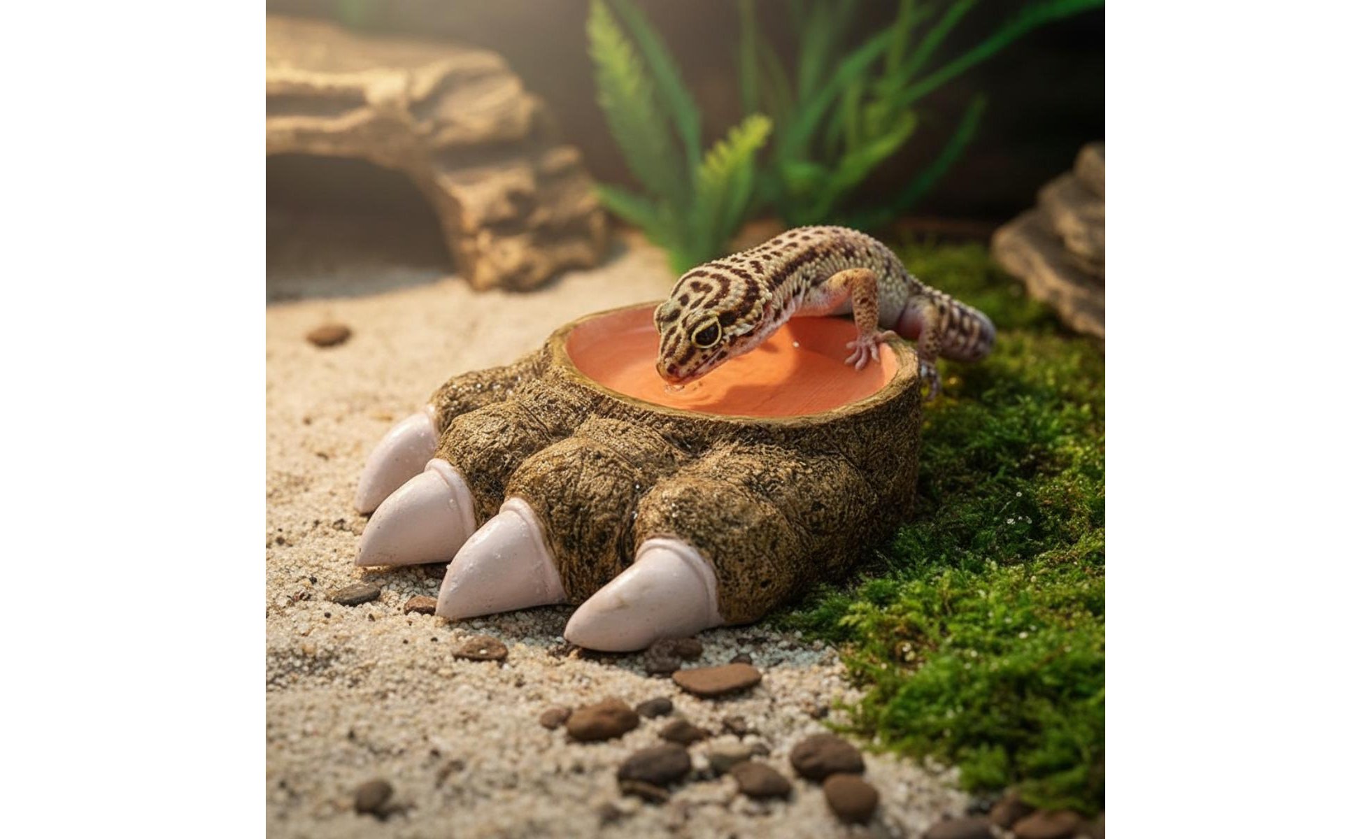 Amphibian Feeding Bowl Multi-Use Amphibian Food Dish Decorative Look