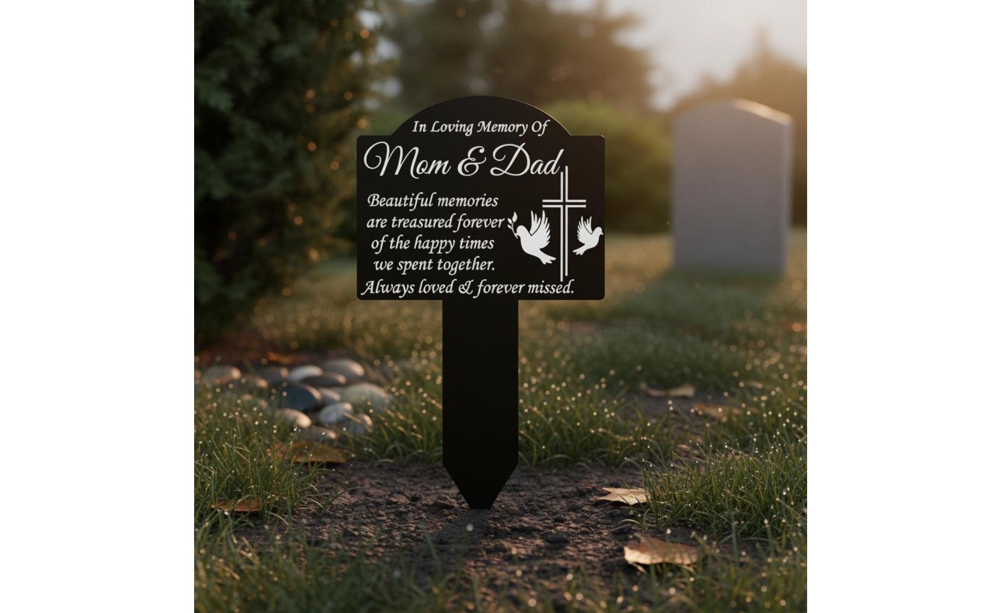 Resin Angel Stake Outdoor Angel Grave Marker Memorial Gift for Grieving Families