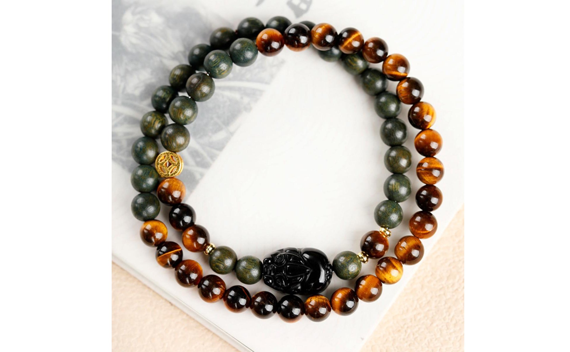 Bracelet Œil de Naturel Bracelet Obsidienne Mythical Creature