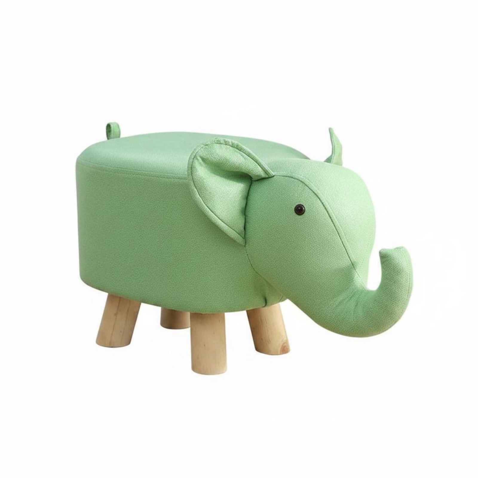 Cute Wooden Elephant Step Stool Solid Wood Legs Elephant Stool Safe Children's Furniture Sturdy for Children, Shoe Changing, Entryway